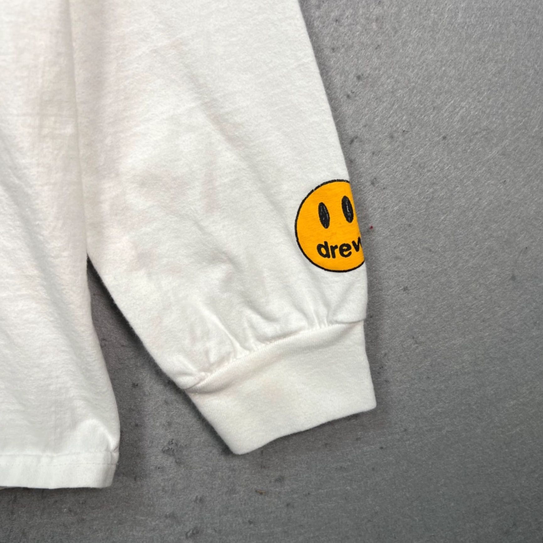 Drew House Drew House Mens Large White Long Sleeve Crewneck Graphic Tee T Shirt Size US L / EU 52-54 / 3 - 6 Thumbnail