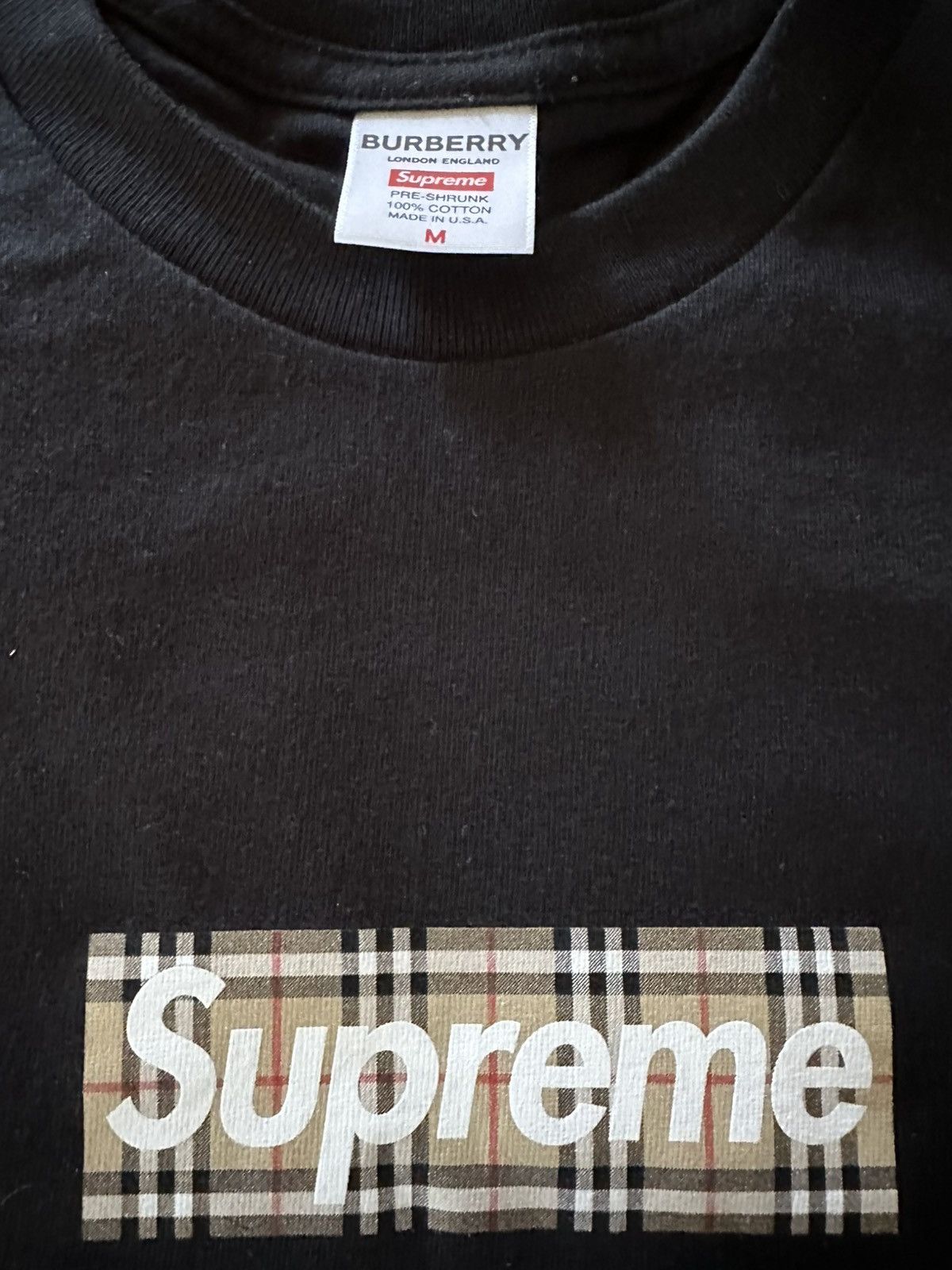 Burberry × Supreme Supreme Burberry Box Logo Tee Size US M / EU 48-50 / 2 - 2 Thumbnail