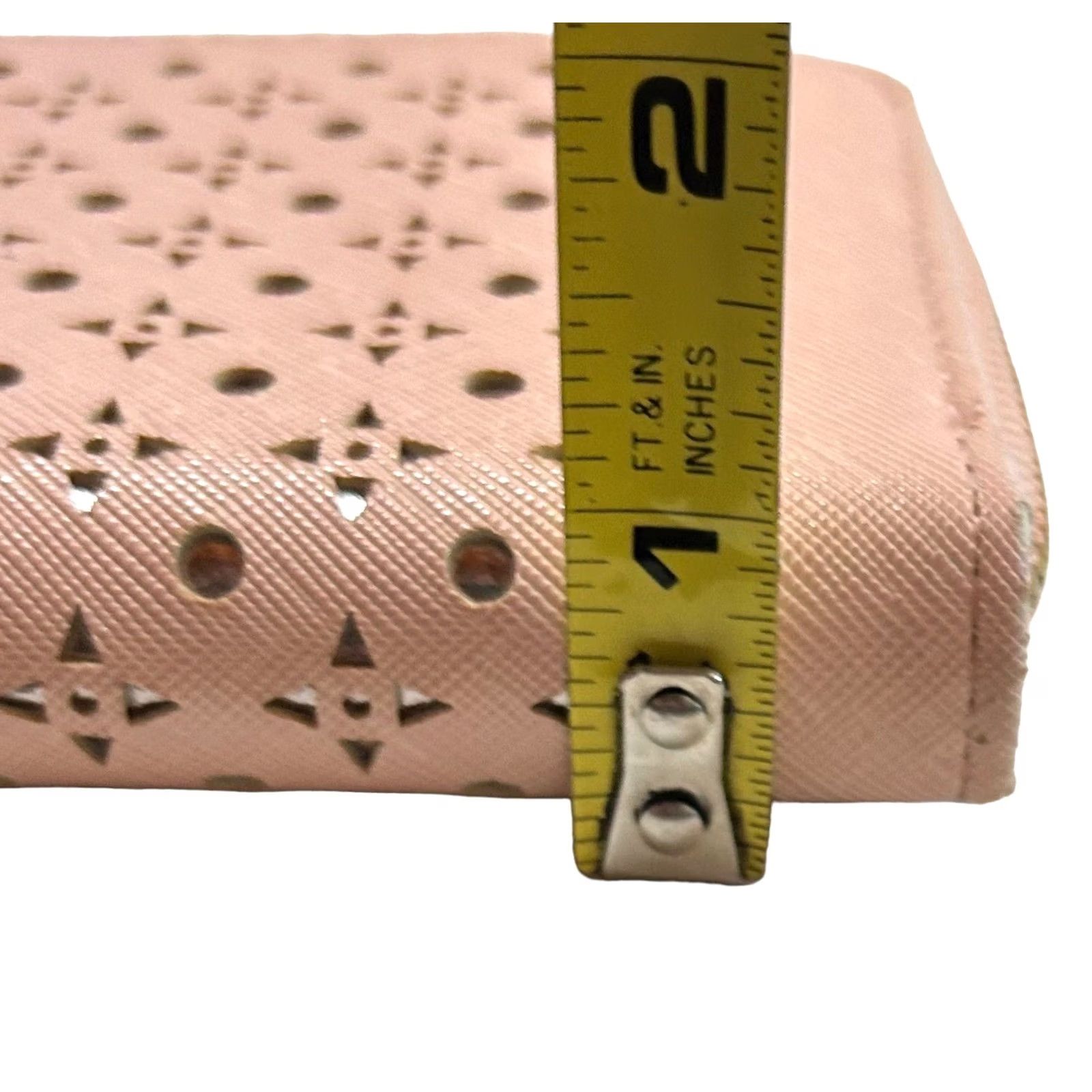 Vintage URBAN ENERGY Wallet Women Pink Credit Card Holder Read Zip-Around Geometric Logo Condensed Size ONE SIZE - 7 Thumbnail