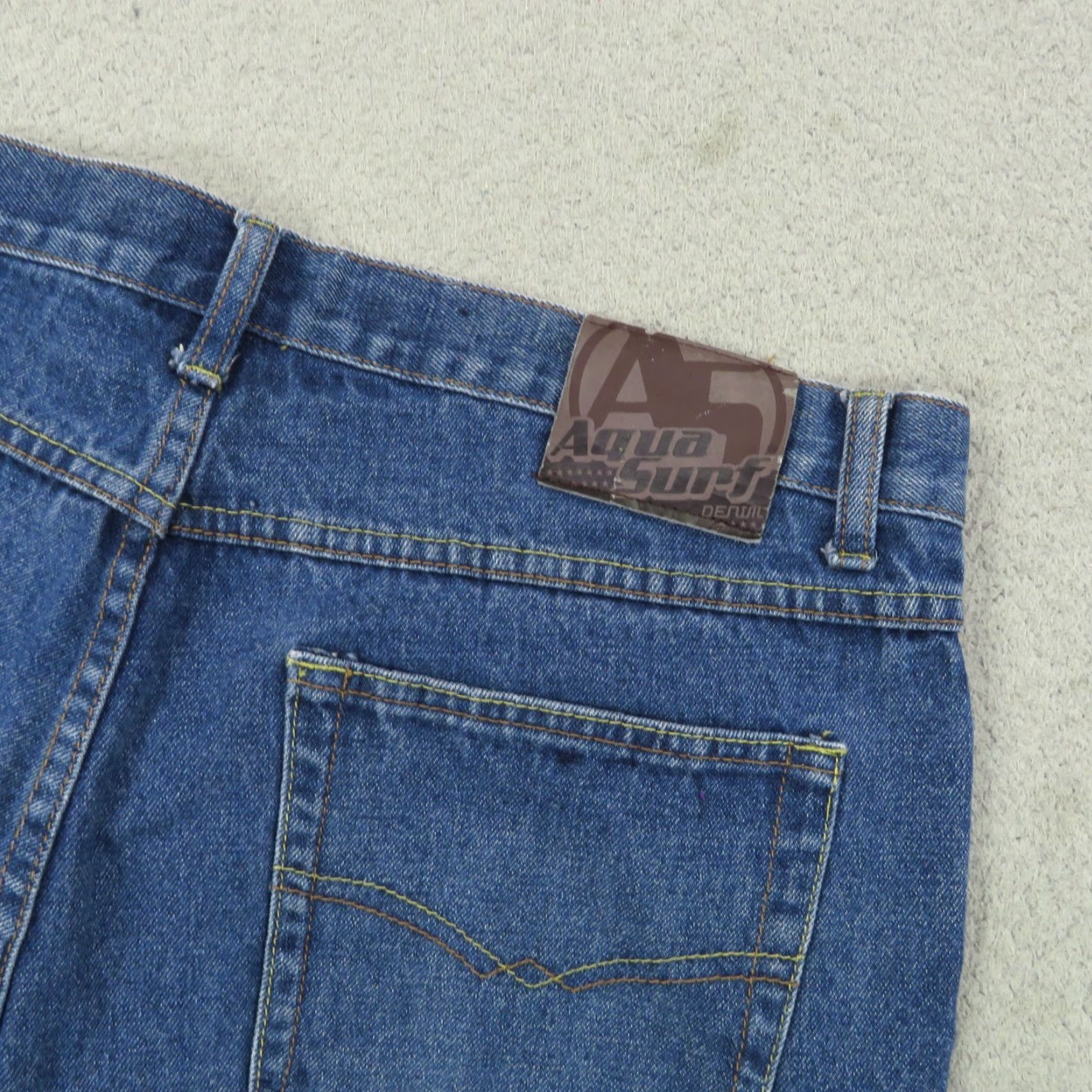 AQUA VINTAGE Aqua Surf Jeans 36x30 Baggy Wide-Leg Men Blue Denim 5-Pocket 90s Grunge Hip Hop Style Size US 36 / EU 52 - 4 Thumbnail