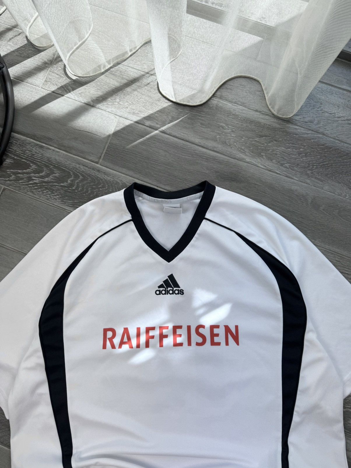 Vintage Soccer Jersey Adidas Raiffeisen 12 Nylon Tee Size US L / EU 52-54 / 3 - 4 Thumbnail