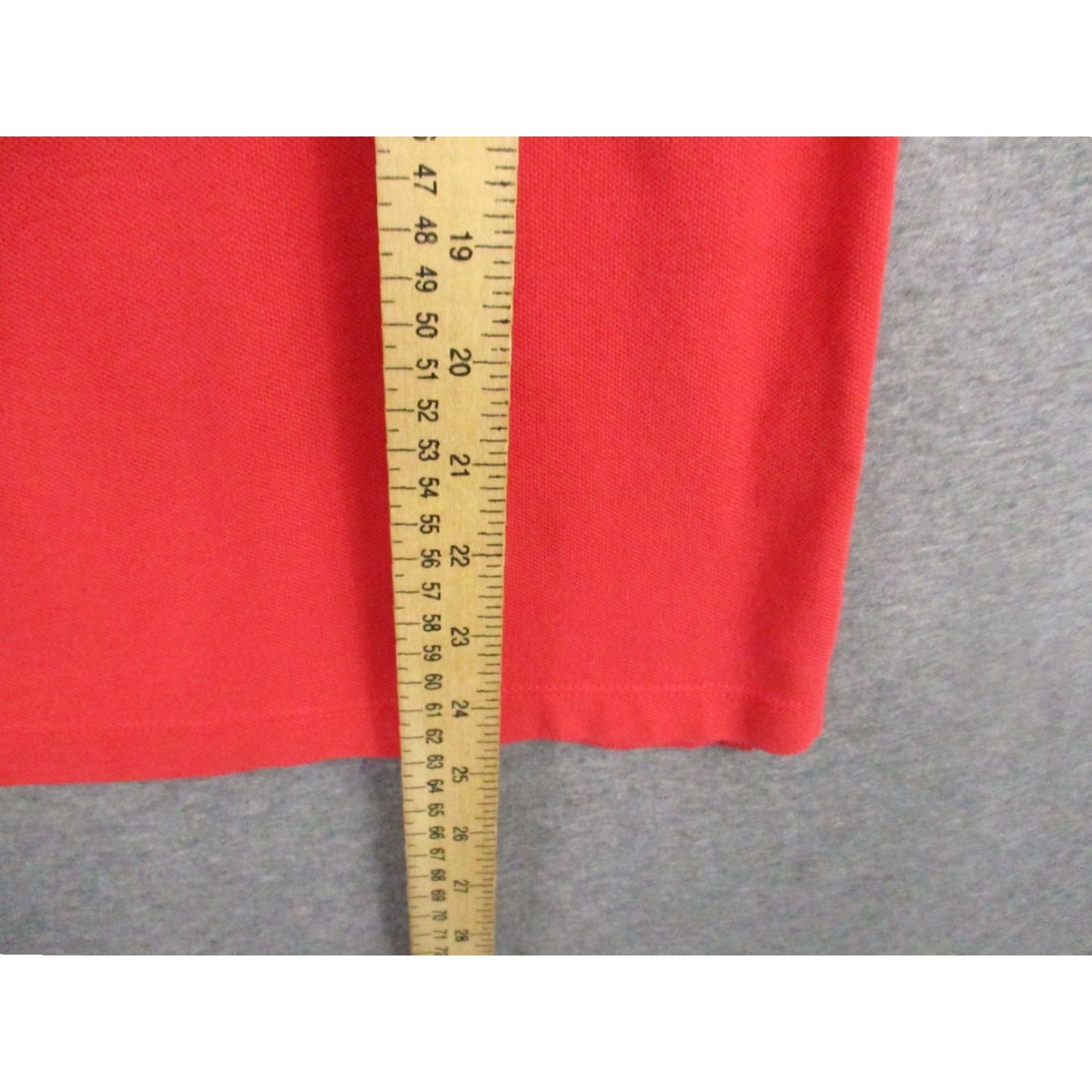 Polo Ralph Lauren Ralph Lauren Polo Blouse Large Womens Cotton Ruffle Button Short Sleeve Pink Red Vintage Monogram RL Shirt Size L / US 10 / IT 46 - 5 Thumbnail