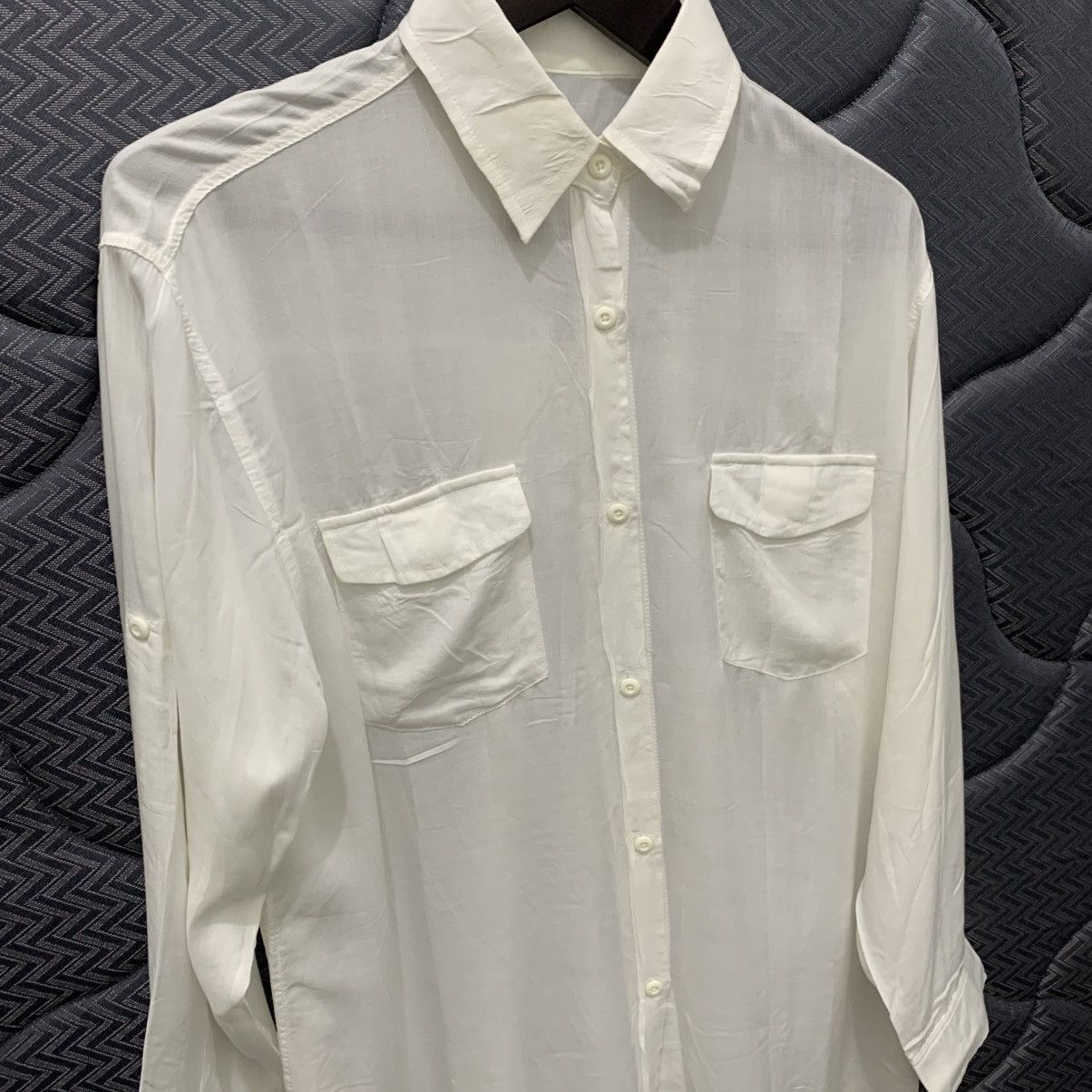 GOA G.O.A - Mesh White Shirt Button Up Ifsix Lgb Style Size US XL / EU 56 / 4 - 2 Thumbnail
