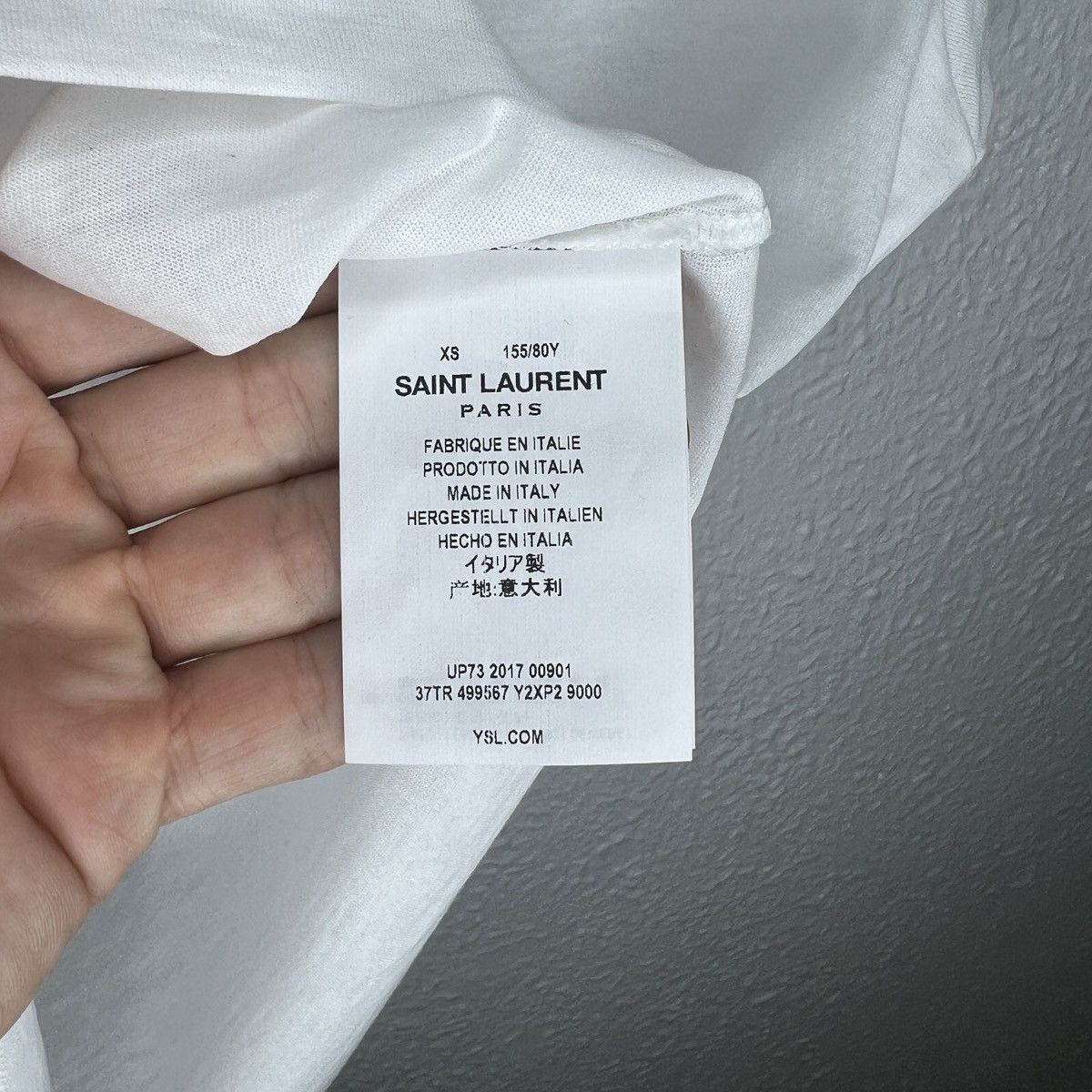 Saint Laurent Paris Saint Laurent Paris SL Logo Tee Tshirt YSL White Brand New Size XS / US 0-2 / IT 36-38 - 7 Thumbnail