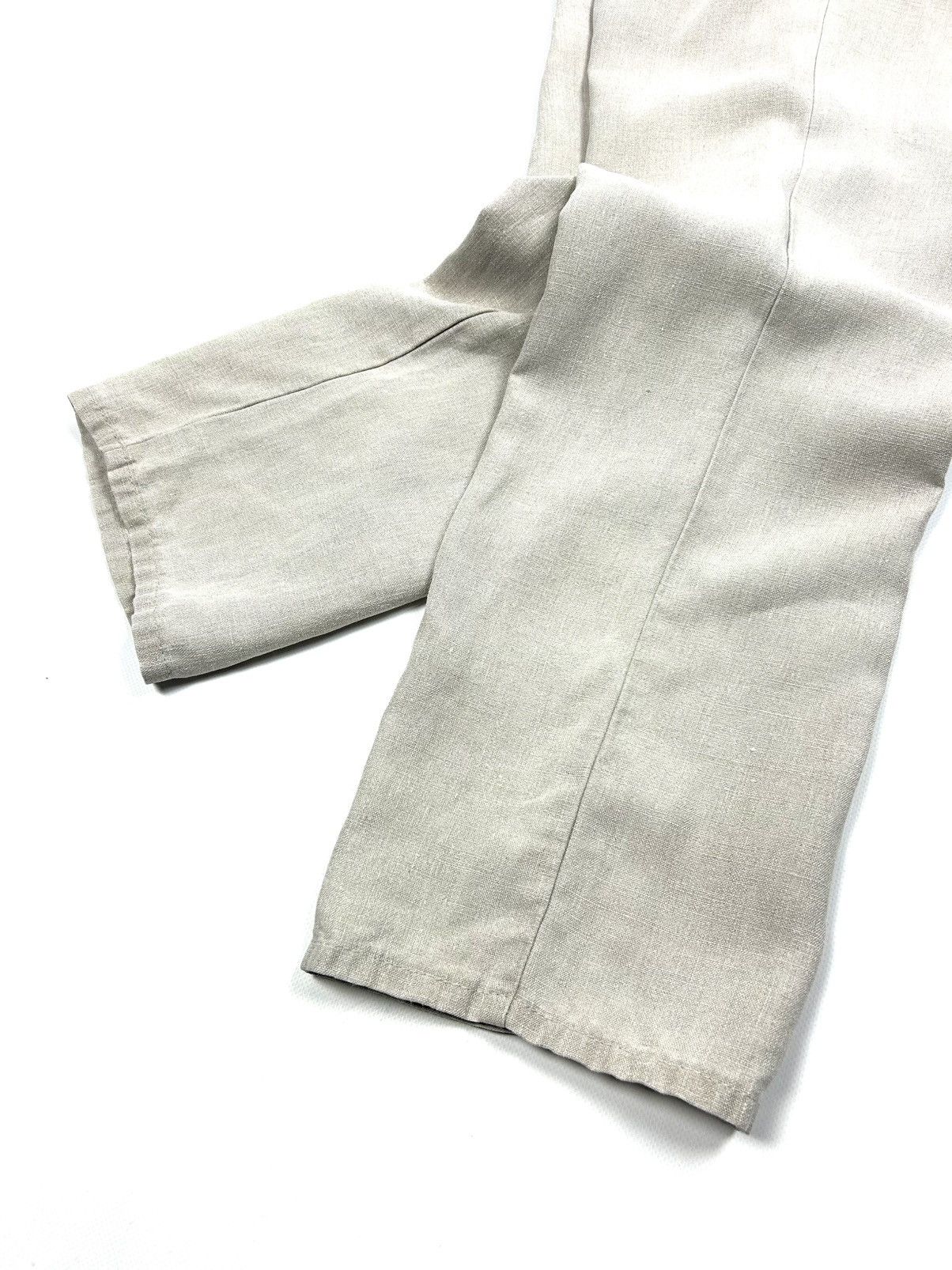 Balmain rare Balmain Vintage Heavy Linen Tailored Pants Beige 42 M Size US 32 / EU 48 - 13 Thumbnail