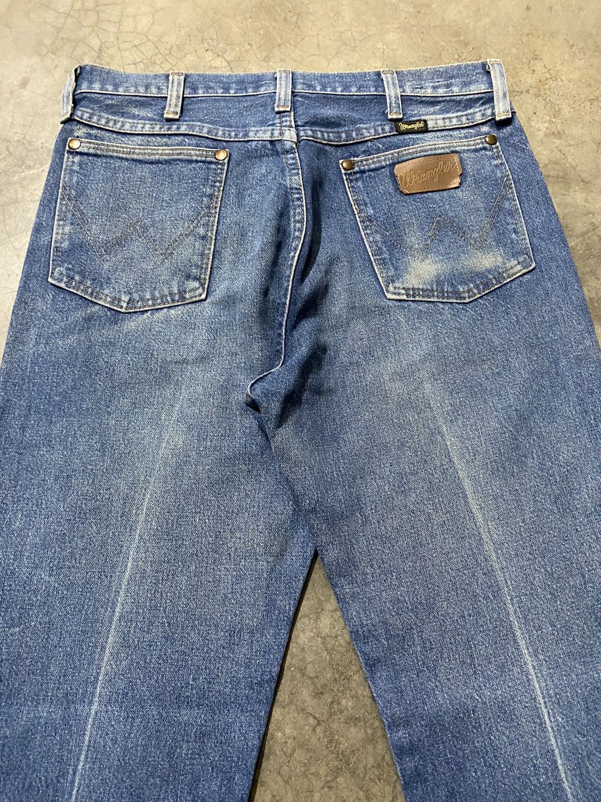 Vintage × Wrangler Jeans Vintage Wranglers Washed Blue Distressed Size US 30 / EU 46 - 4 Thumbnail