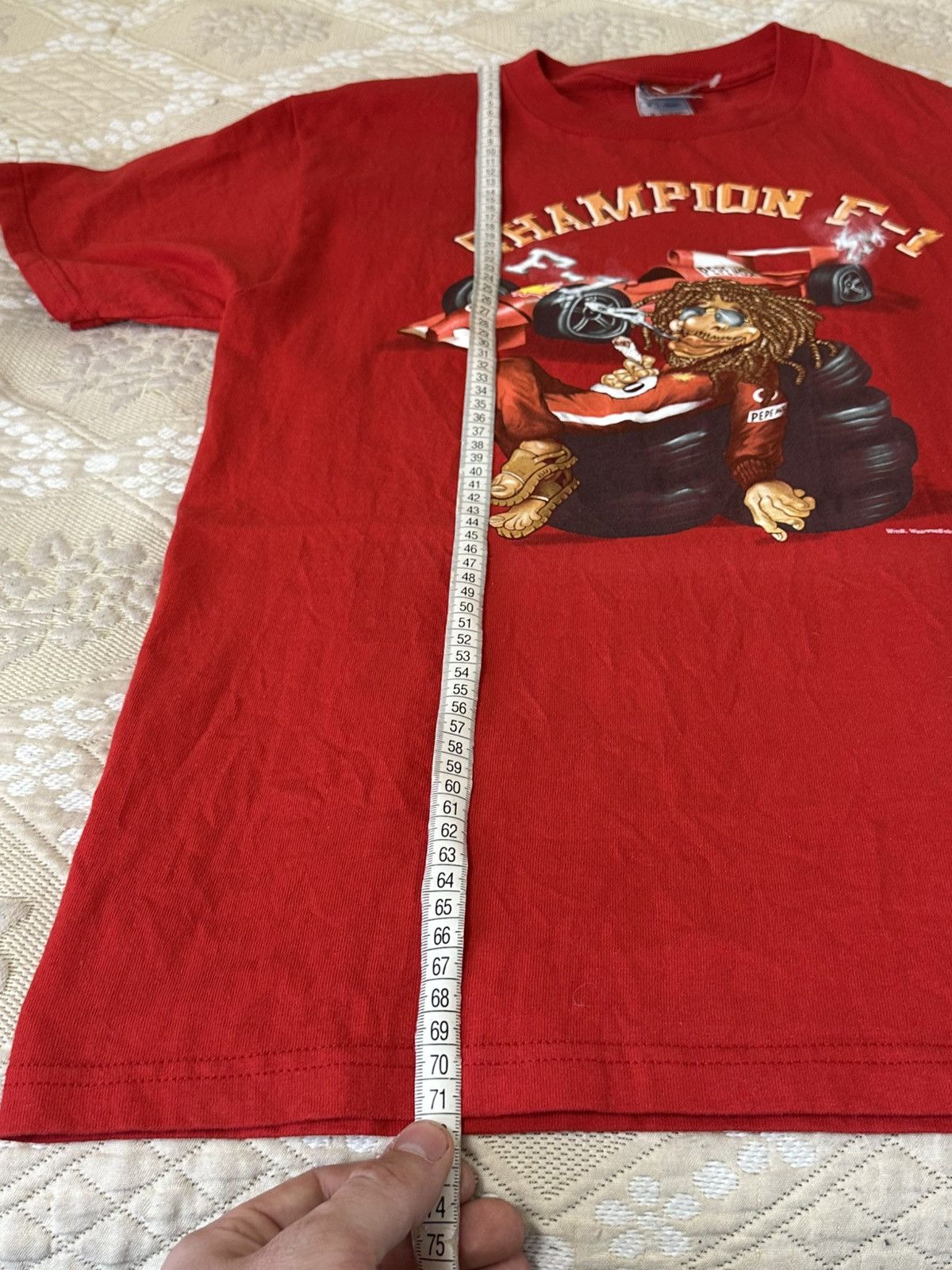 Formula 1 🔥 90s Bob Marley Formula 1 One Racing Ferrari T Shirt Shell Size US M / EU 48-50 / 2 - 8 Thumbnail