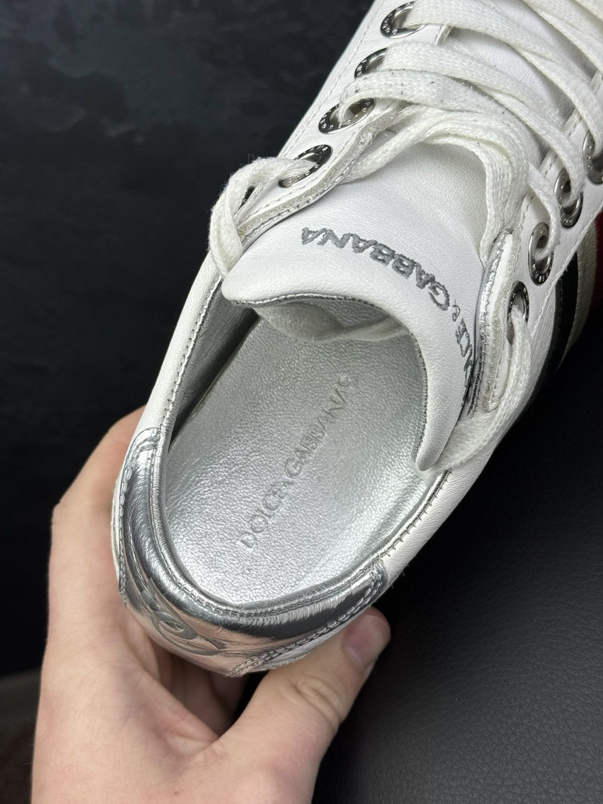 Dolce & Gabbana Dolce & Gabbana Men Leather Low-Top Sneakers Size US 7.5 / EU 40-41 - 13 Thumbnail