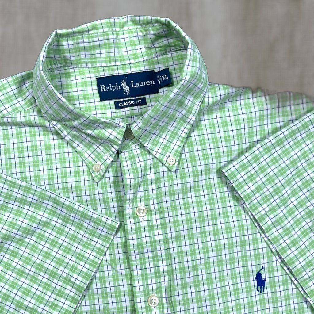 Ralph Lauren Ralph Lauren Shirt Men XL Green Plaid Button-Up Classic Fit Camp Poplin Size US XL / EU 56 / 4 - 1 Thumbnail