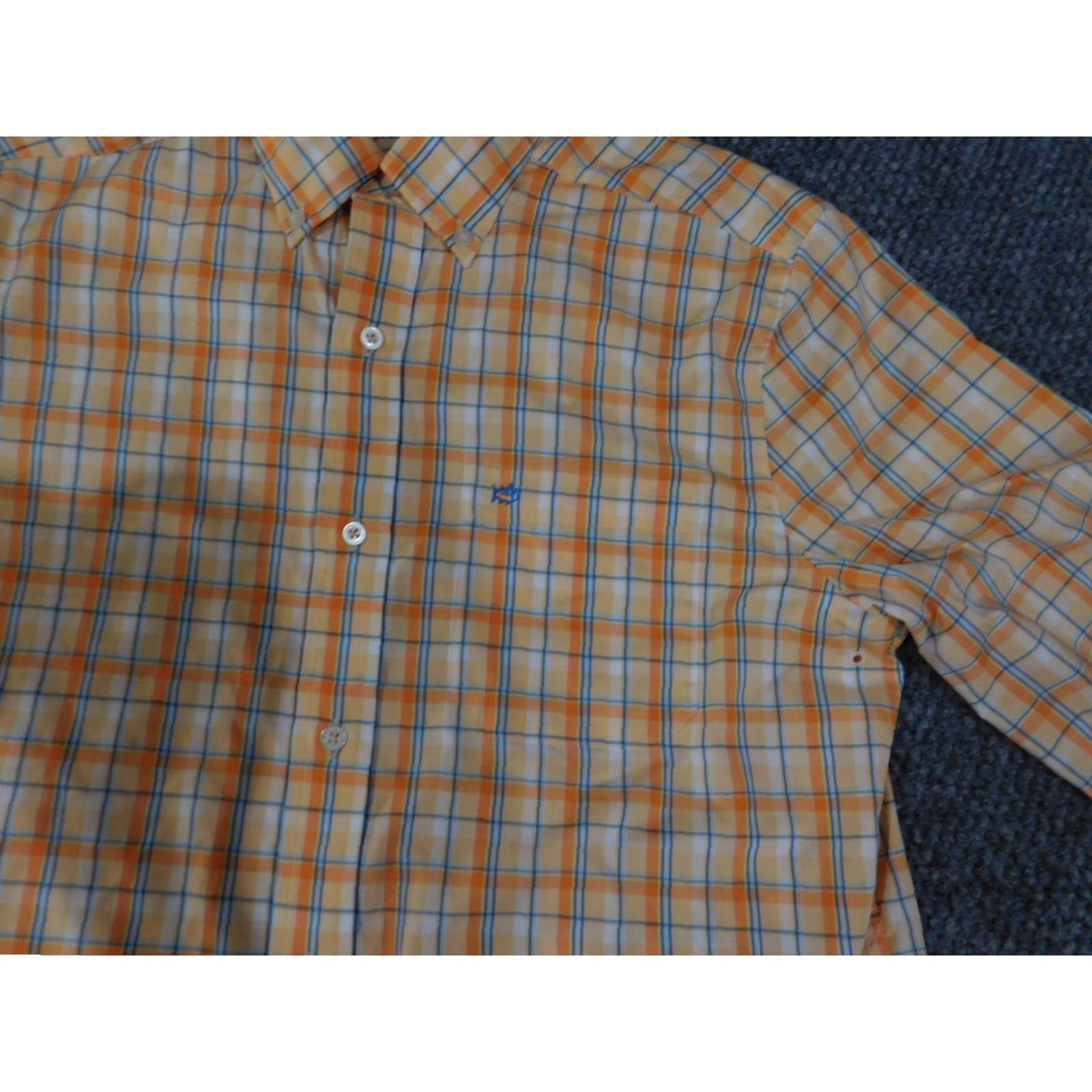 Southern Tide Southern Tide Button Down Shirt Mens Small Orange Plaid Long Sleeve Button-Up Collar-Down Classic Casual Size US S / EU 44-46 / 1 - 4 Thumbnail