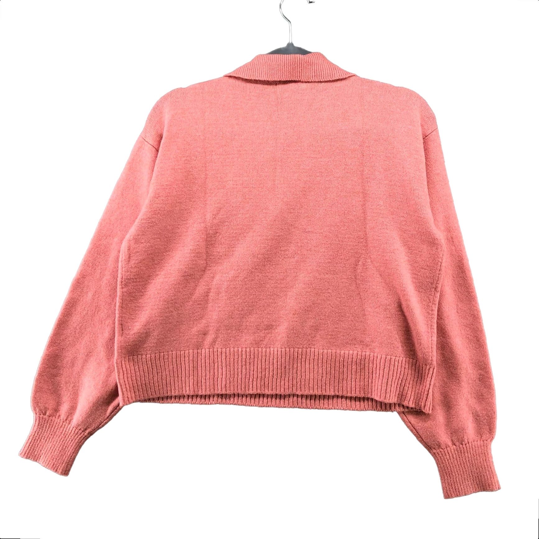 Vintage NWOT It's Our Time Collared Sweater Womens M Pink Lightweight Strech Split Neck Size M / US 6-8 / IT 42-44 - 2 Thumbnail