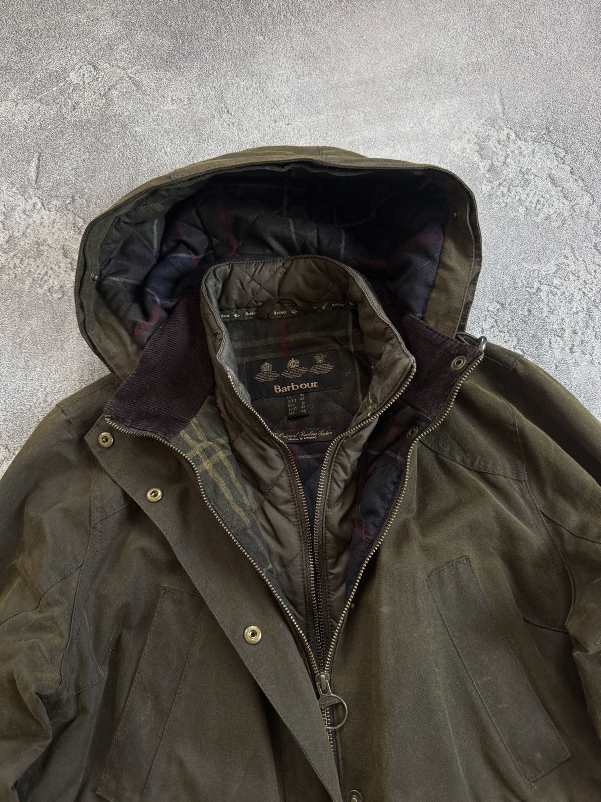 Barbour Barbour UK14/US10/EUR40 thrunton wax jacket waxed coat parka Size L / US 10 / IT 46 - 3 Thumbnail