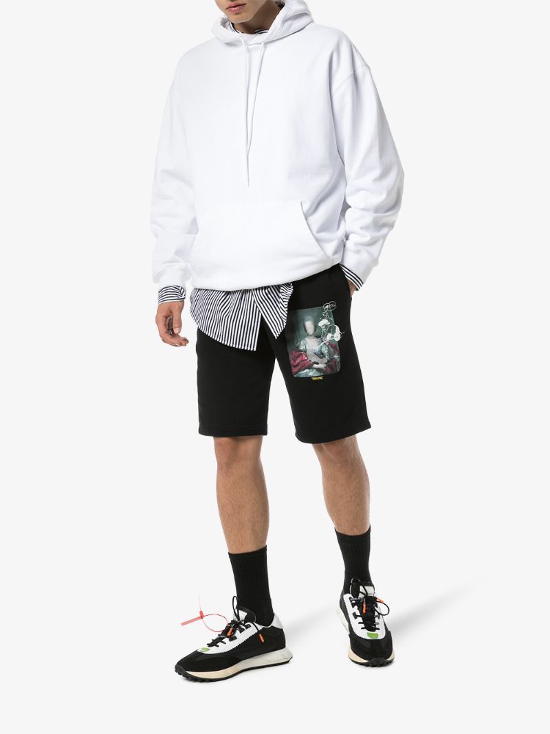 Off-White Black Mariana da Silva Arrows Sweatshorts Size US 38 / EU 54 - 4 Thumbnail