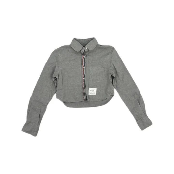 Thom Browne Thom Browne Striped Logo Long Sleeve Shirt -2507 Size L / US 10 / IT 46 - 7 Thumbnail
