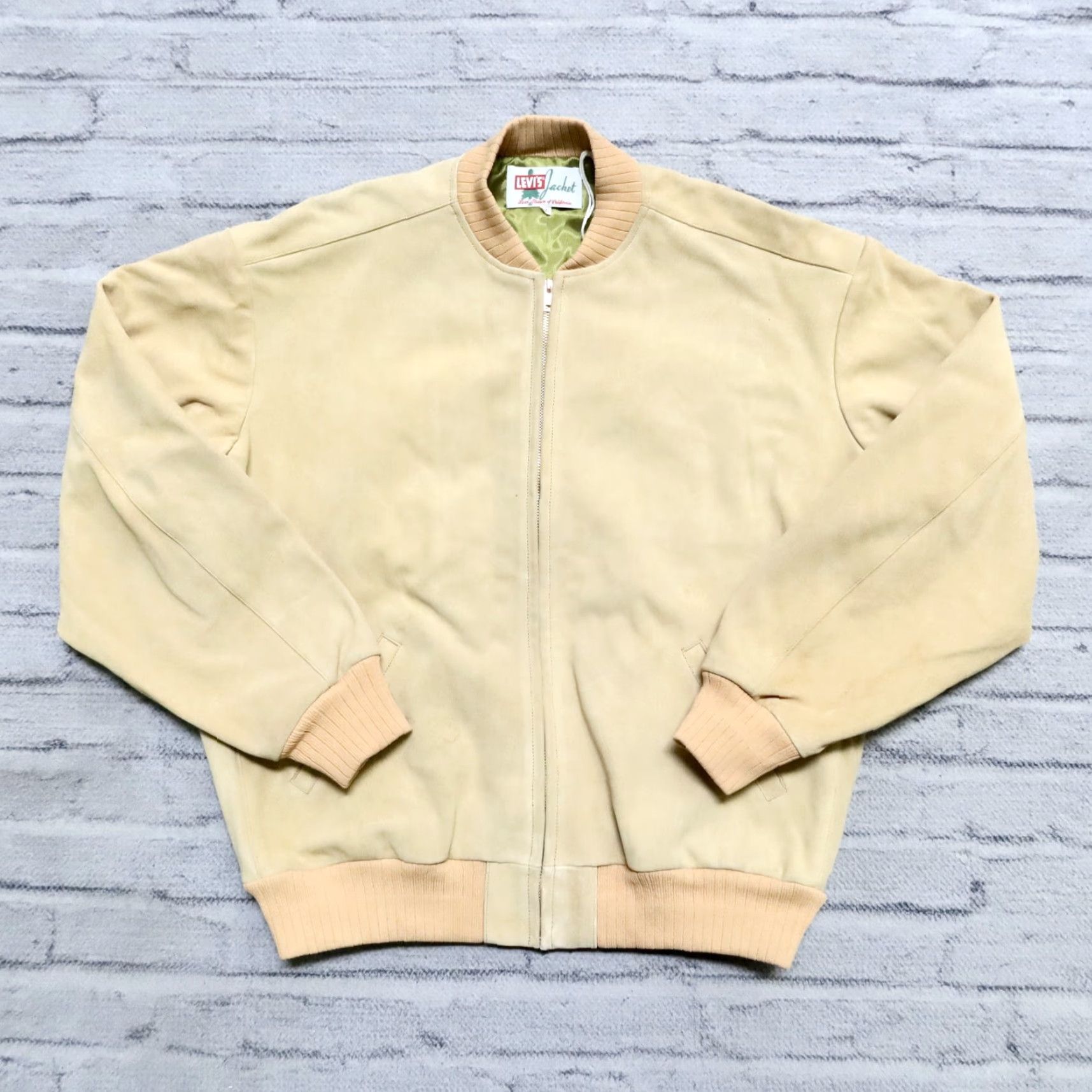Levi's Levis Vintage Clothing LVC Suede Leather Bomber Jacket M Tan Mens Size US M / EU 48-50 / 2 - 2 Thumbnail