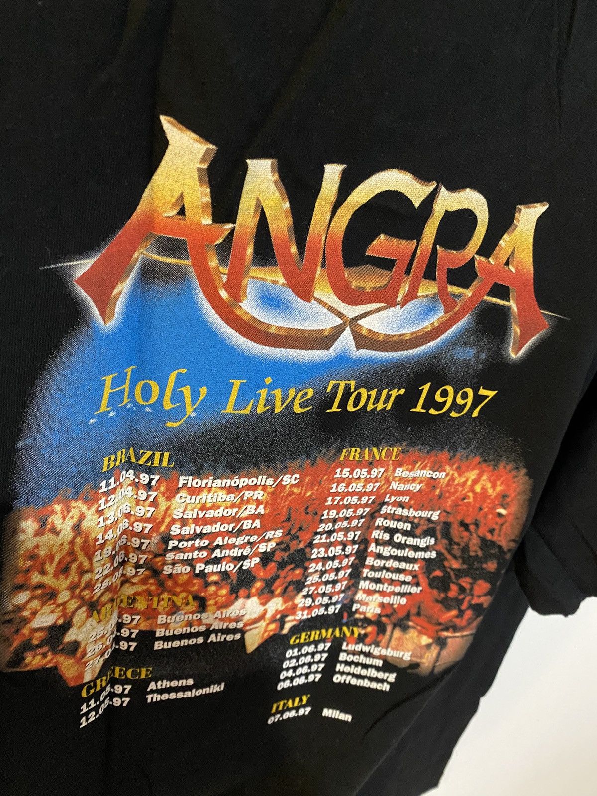 Band Tees × Vintage Vintage late 90s Angra holy lane tour shirt Size US L / EU 52-54 / 3 - 6 Thumbnail
