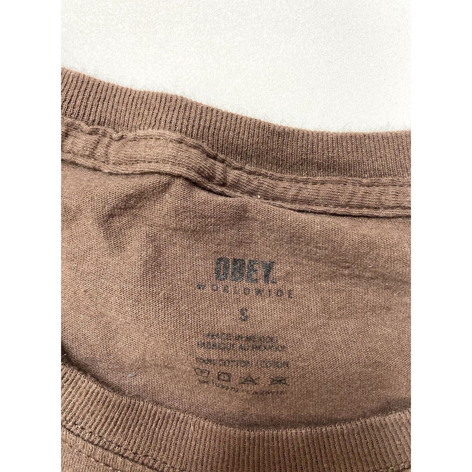 Obey VINTAGE Obey Flower Graphic T-shirt Men Small Brown Short Sleeve Size US S / EU 44-46 / 1 - 4 Thumbnail