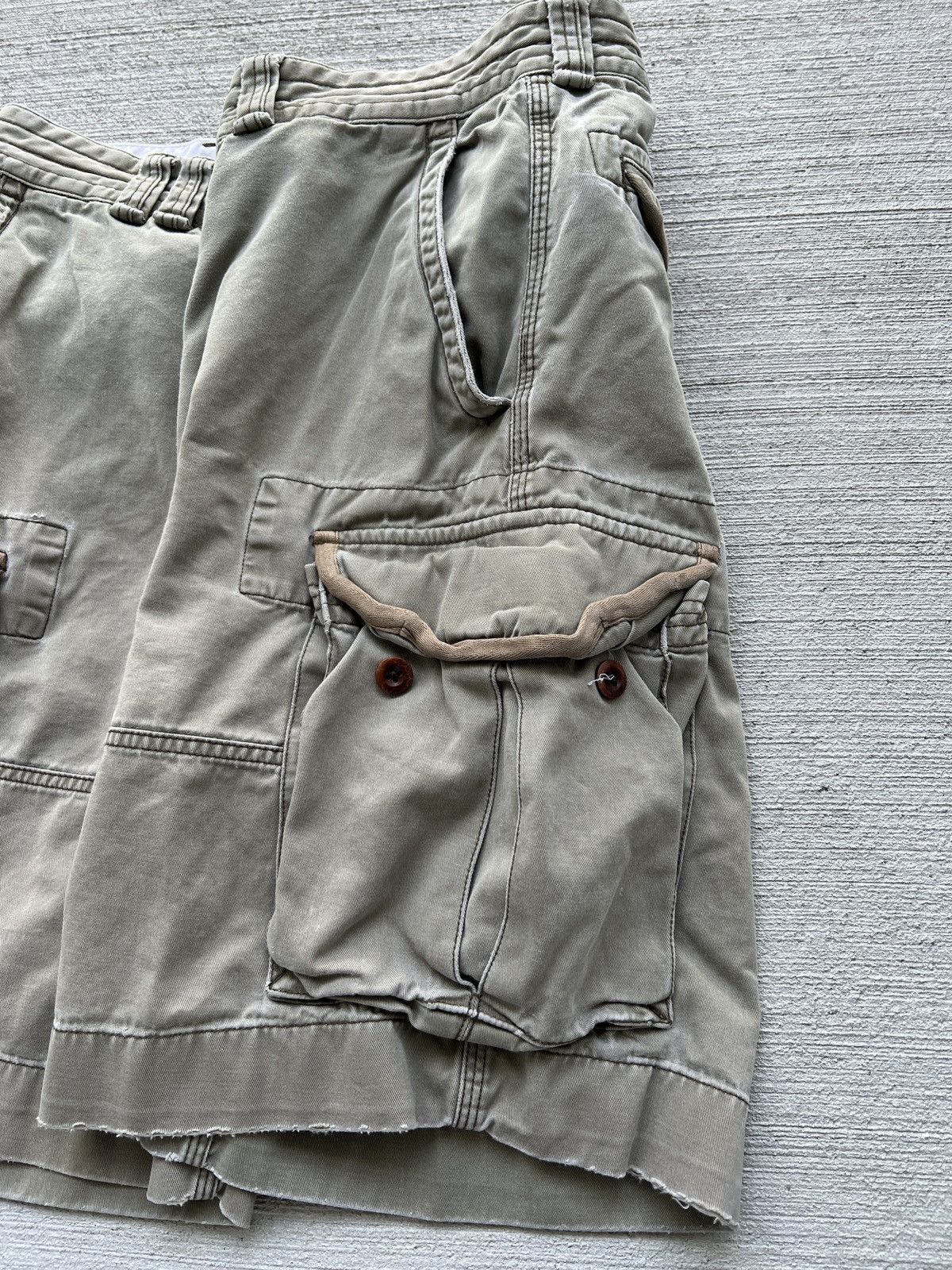 Polo Ralph Lauren × Vintage Y2K Polo Ralph Lauren Baggy Cargo Shorts Olive Green Size US 35 - 5 Thumbnail