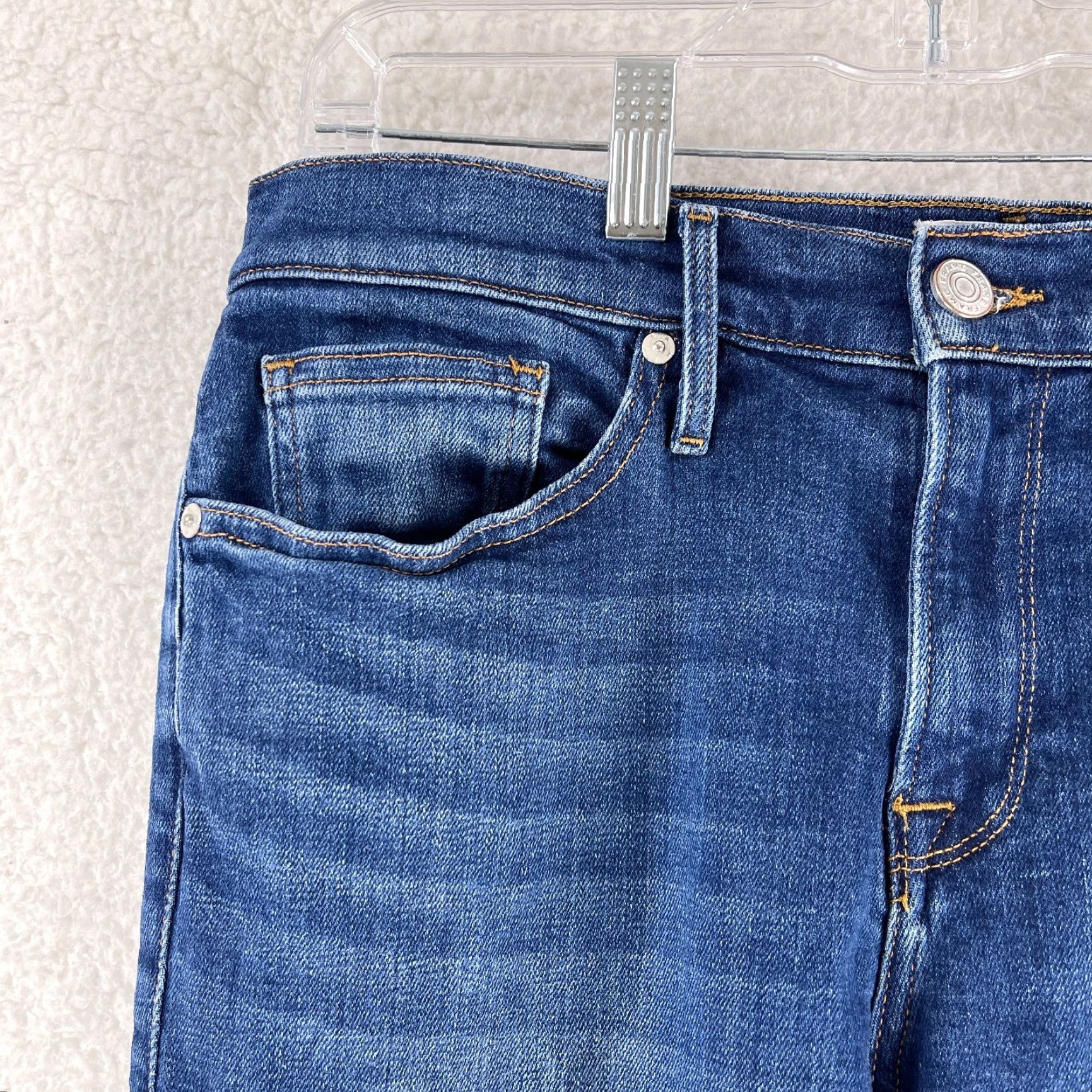 Frame FRAME L'Homme Slim Leg Jeans Womens Size 32 Blue Burroughs Denim Mid-Rise Casual Shirt? Size 24" / US 00 / IT 34 - 4 Thumbnail