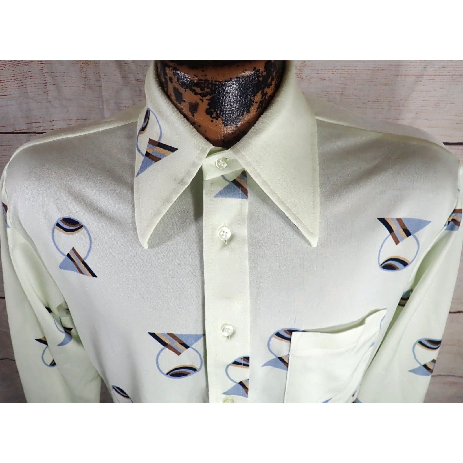Vintage VINTAGE Sears Kings Road Geometric Disco Shirt Mens M Size US M / EU 48-50 / 2 - 2 Thumbnail