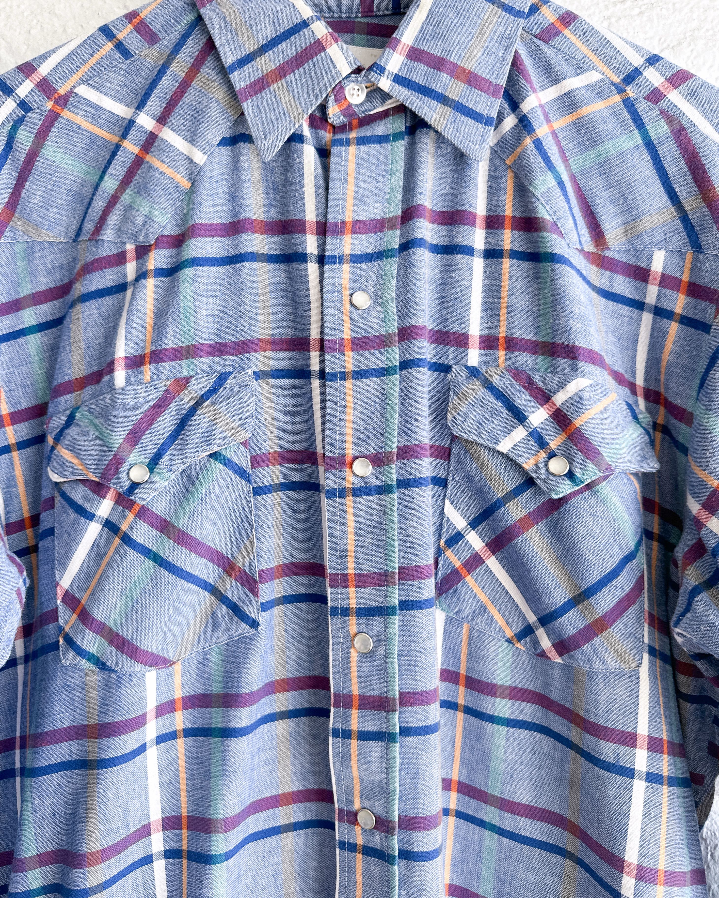 Vintage Vintage 90s Ranch And Town Striped Western Shirt Men's L Size US L / EU 52-54 / 3 - 2 Thumbnail