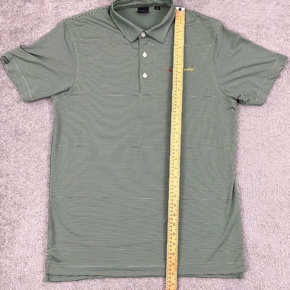 Vintage Dunning Shirt Mens Medium Green Secretariat Horse Striped Polo Golf Active Sport Size US M / EU 48-50 / 2 - 5 Thumbnail
