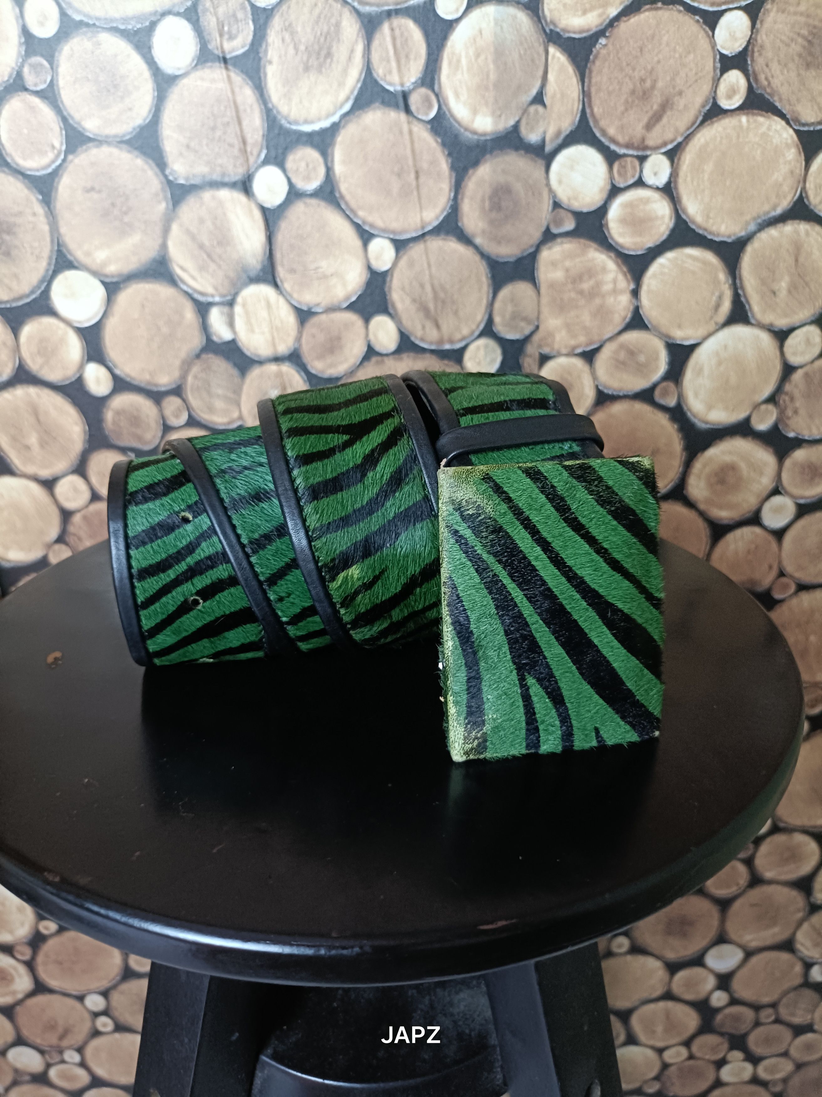 Renoma Vintage renoma zebra pattern hair leather belt Size ONE SIZE - 1 Thumbnail