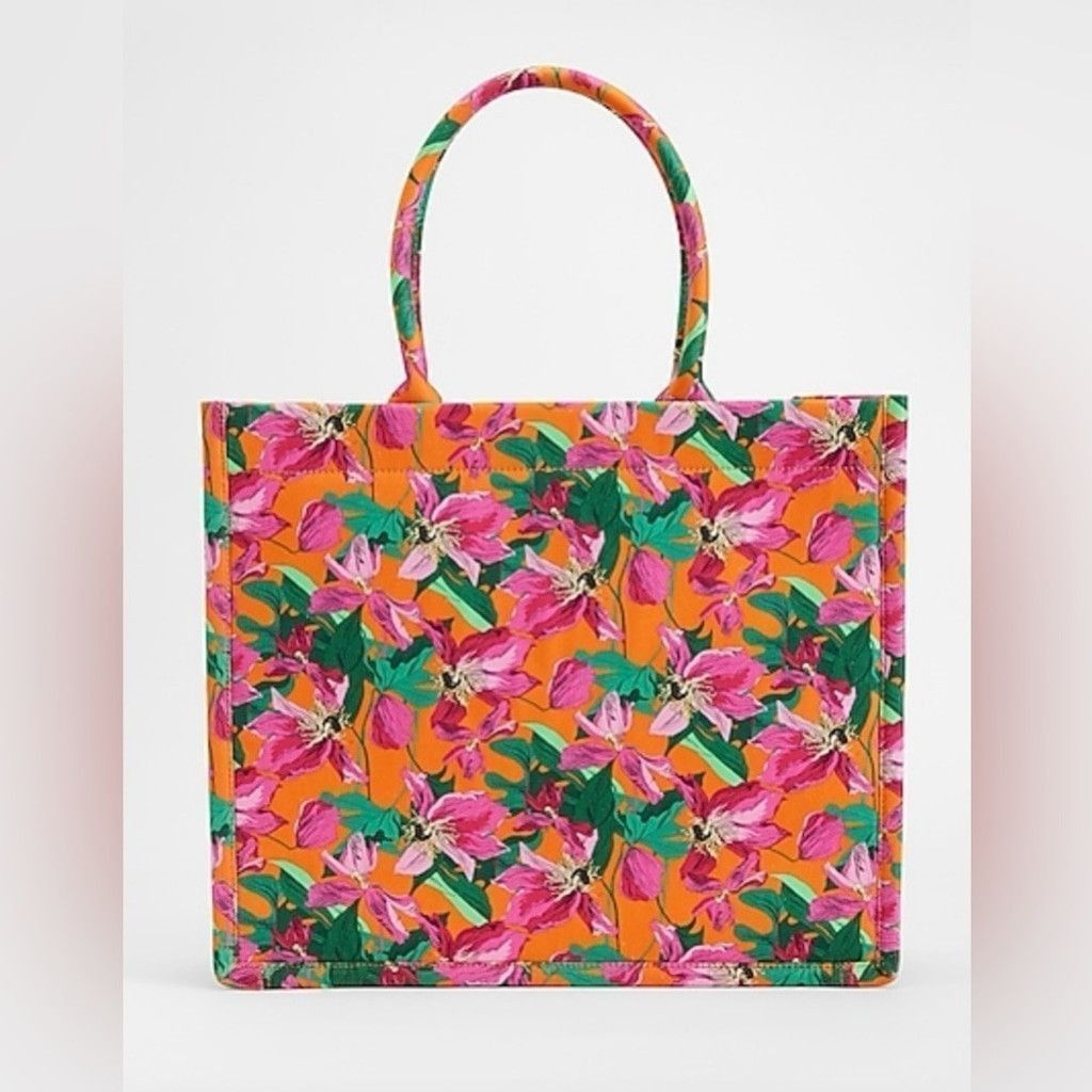 Express NEW with tags (NWT) Express Bold Floral Tote Bag Size ONE SIZE - 1 Thumbnail