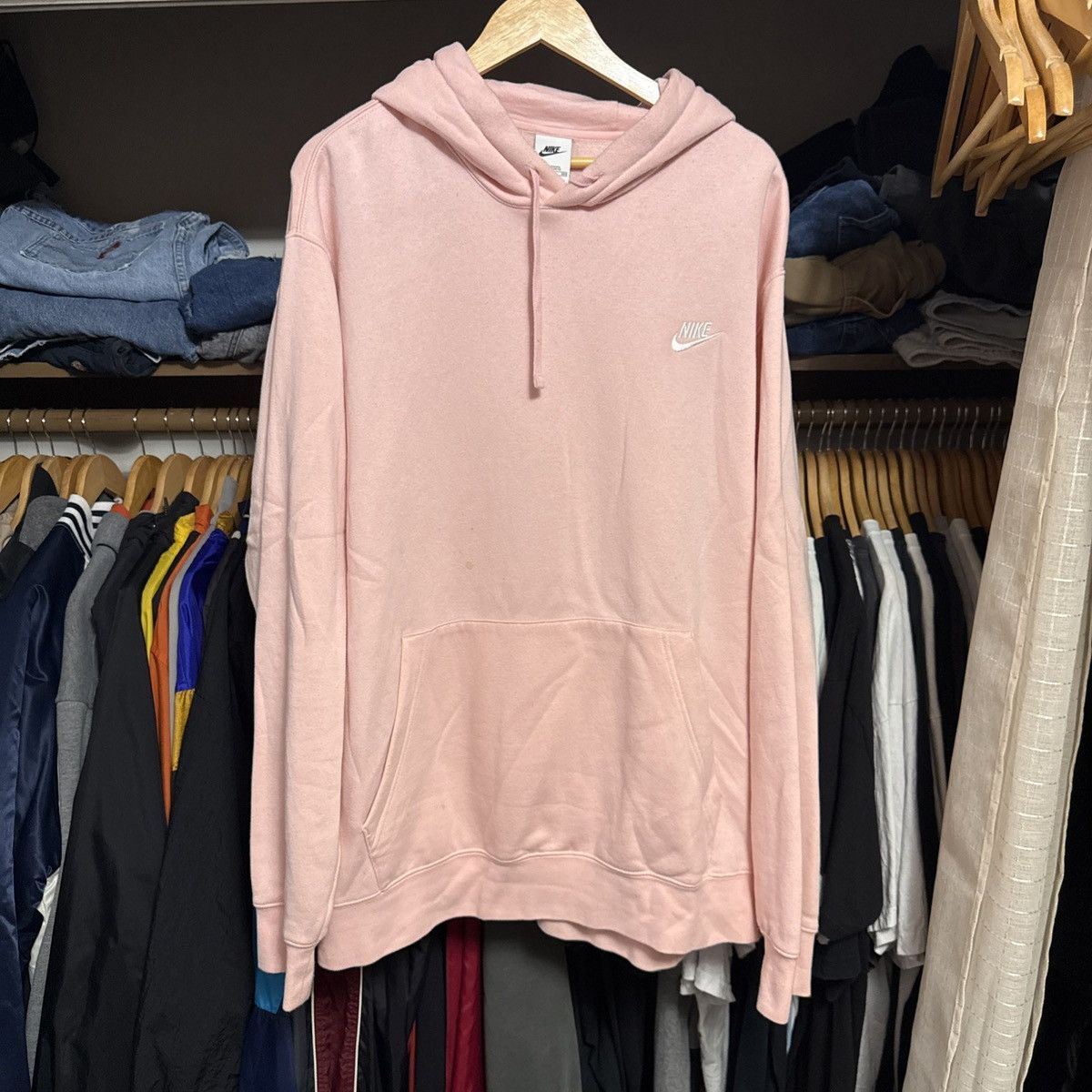 Nike Nike Mens Hoodie Pink Long Sleeve Embroidered Logo Size 2XL Size US XXL / EU 58 / 5 - 1 Thumbnail