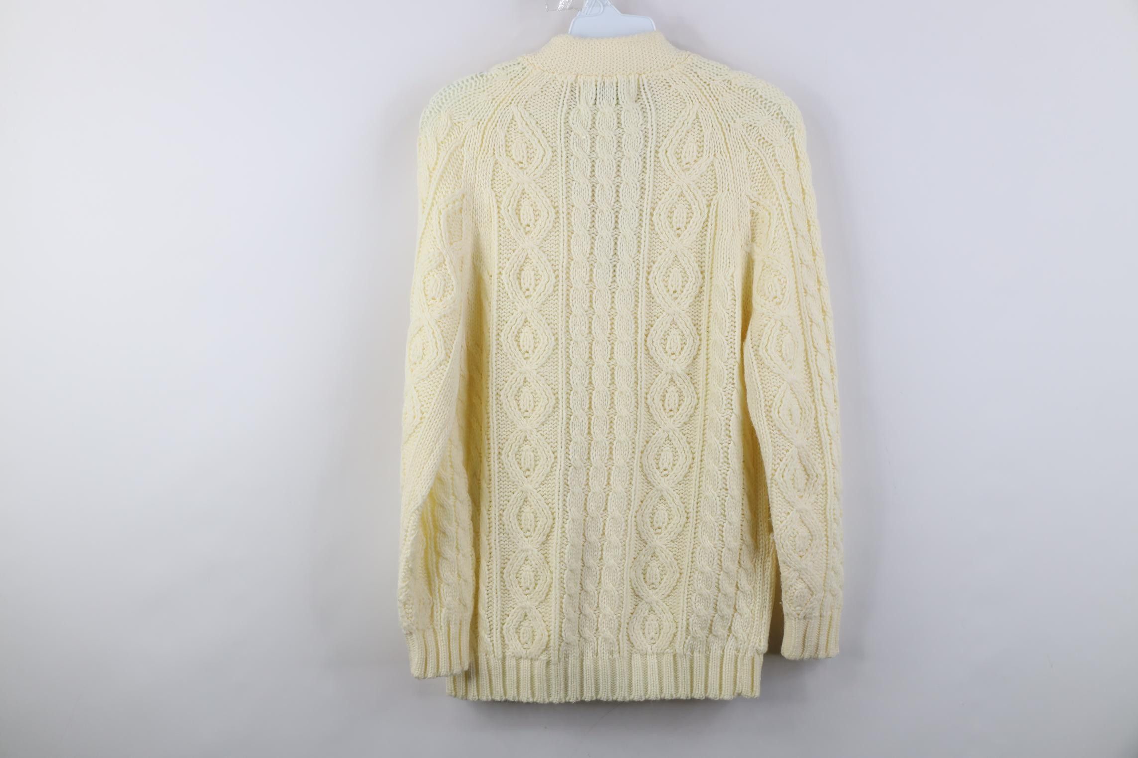 Vintage Vintage 70s Streetwear Fisherman Cable Knit Cardigan Sweater Size S / US 4 / IT 40 - 8 Thumbnail