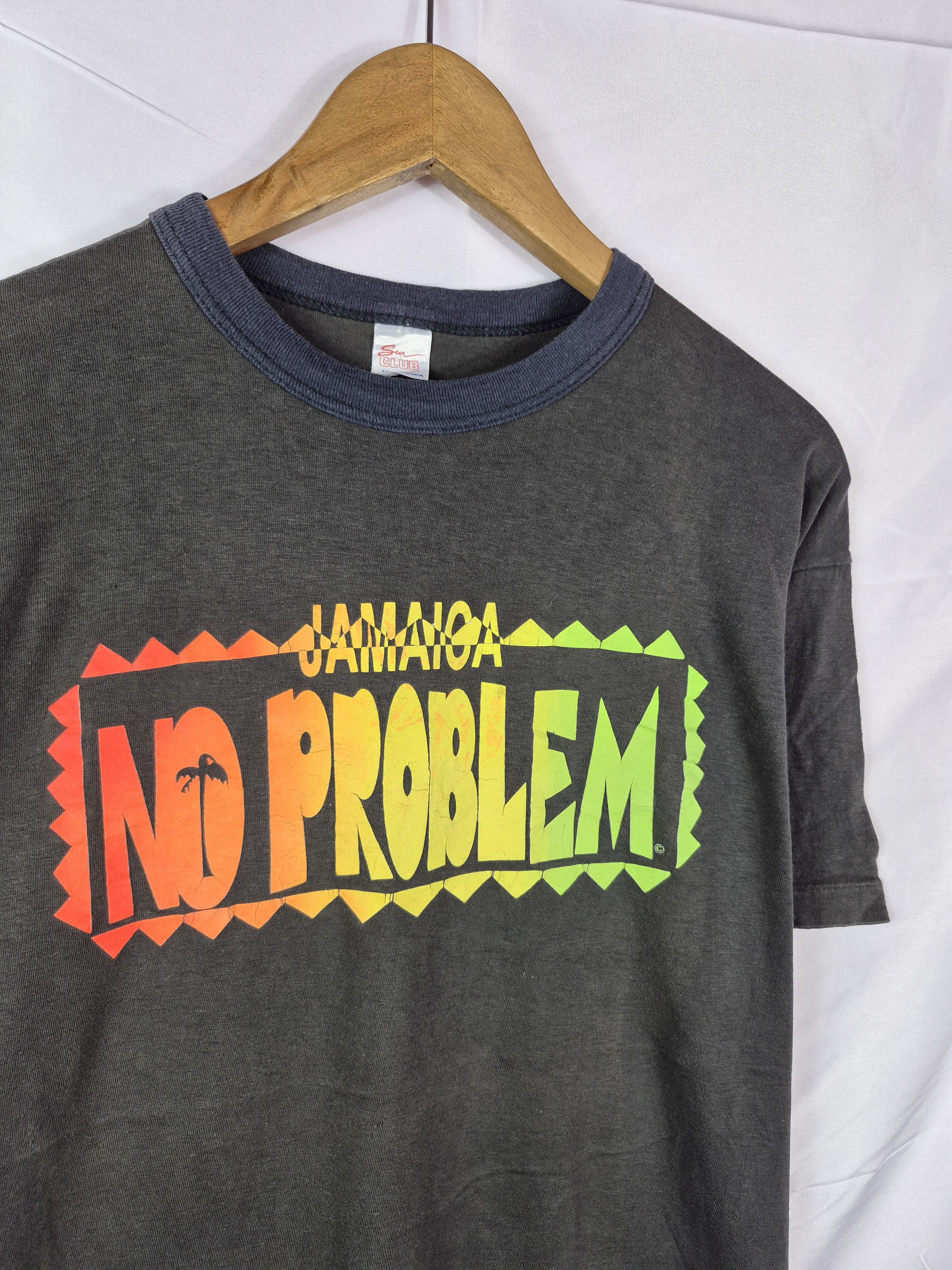 Vintage 🔥 Vintage 90s Jamaica No Problem Rasta Reggae Tee Size US L / EU 52-54 / 3 - 2 Thumbnail