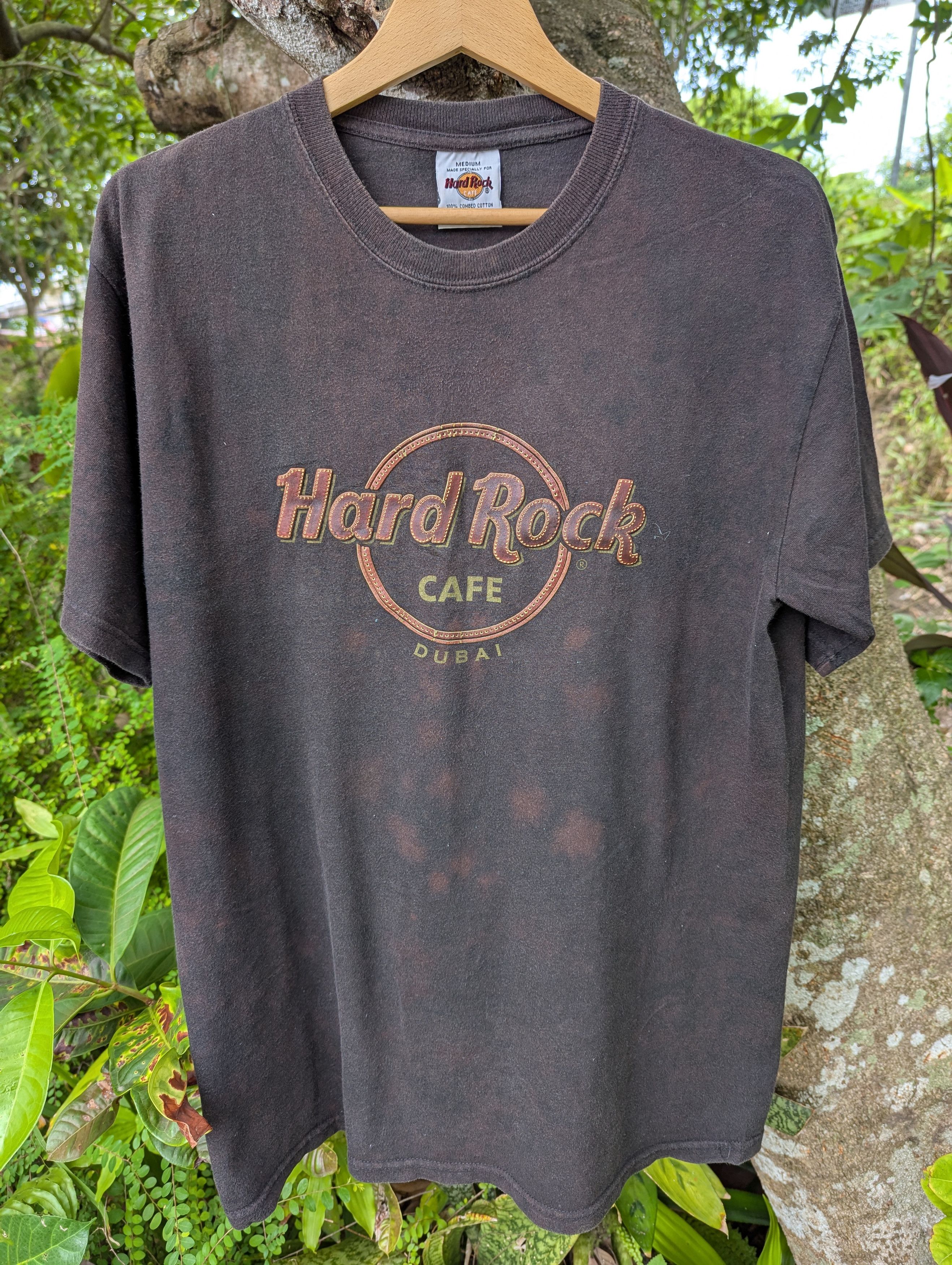 Hard Rock Cafe Distressed Hard Rock Cafe Logo Dubai Sunfaded Tshirt Size US M / EU 48-50 / 2 - 1 Thumbnail