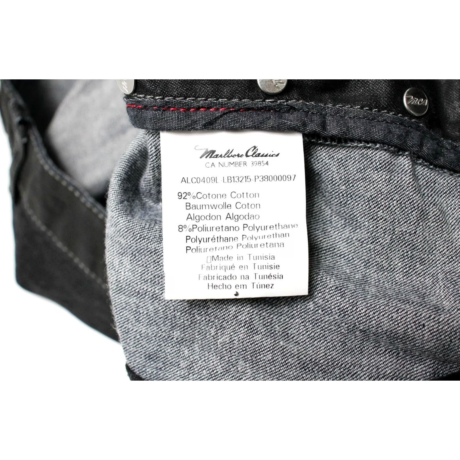 Denime MCS Jeans Men's W31/L34 Regular Fit Button Fly Denim Black Size US 31 - 7 Thumbnail
