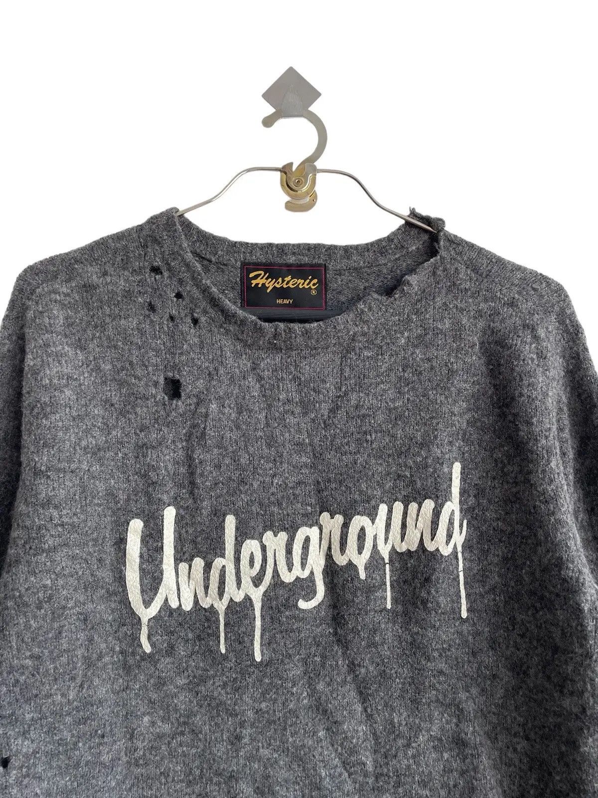 Hysteric Glamour Old Hysteric "Underground" Distressed Wool Kurt Knitwear Size US M / EU 48-50 / 2 - 3 Thumbnail