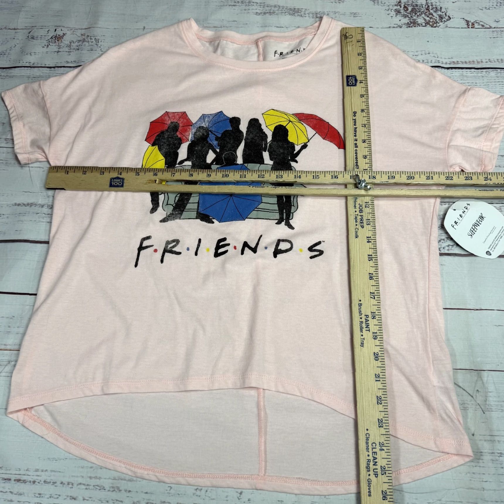Pinko Friends Pajama Top Shirt Womens Short Sleeve Graphic Print Sz M Pink NWT Size M / US 6-8 / IT 42-44 - 2 Thumbnail