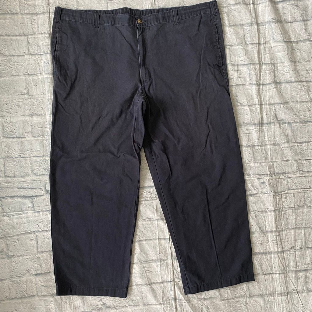 George George men 42x30 pull on chino pants w/front pockets black Size US 42 / EU 58 - 1 Thumbnail