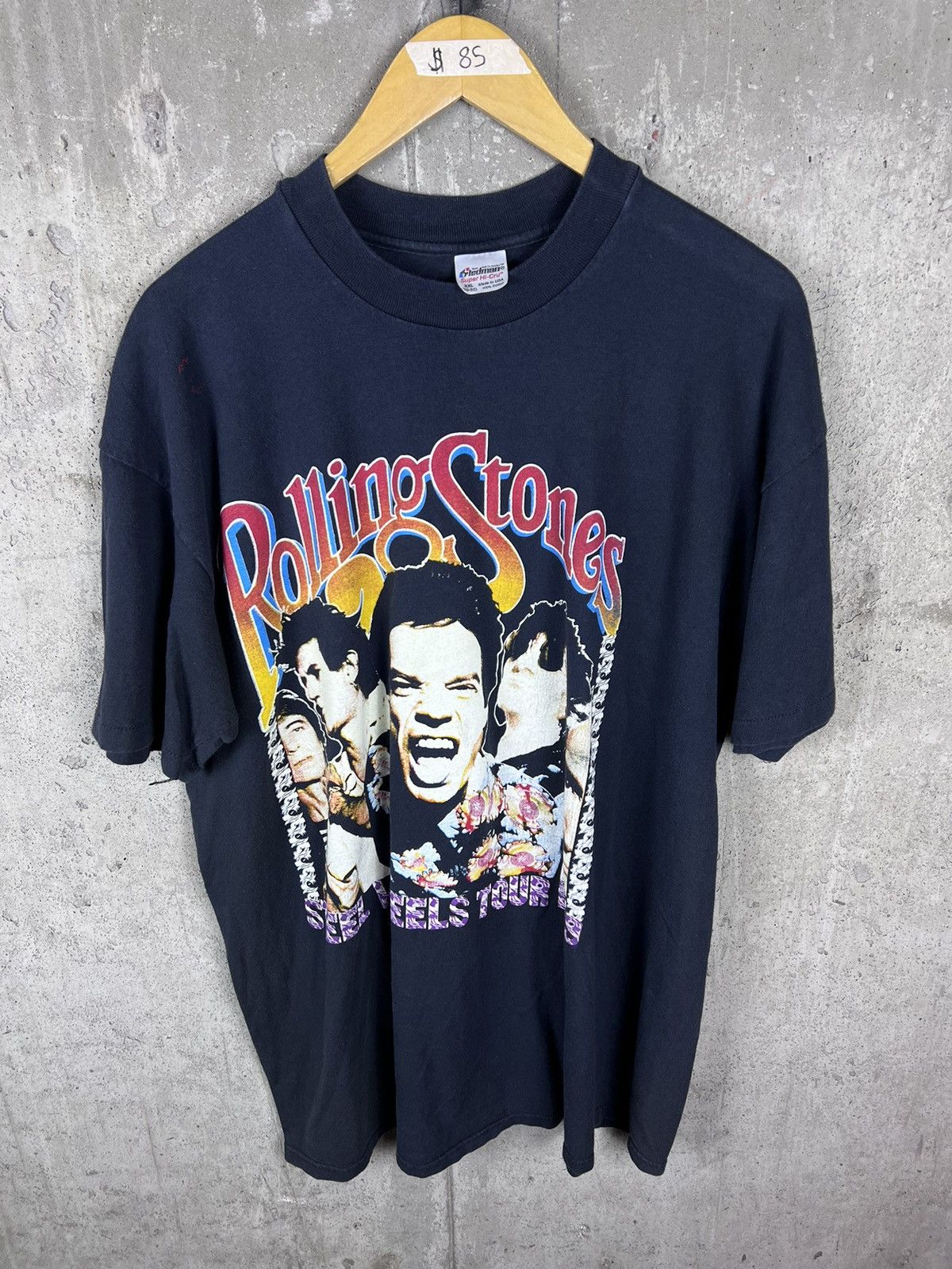 image of Band Tees x The Rolling Stones 89 Rolling Stones Band Tee in Black, Men's (Size XL)