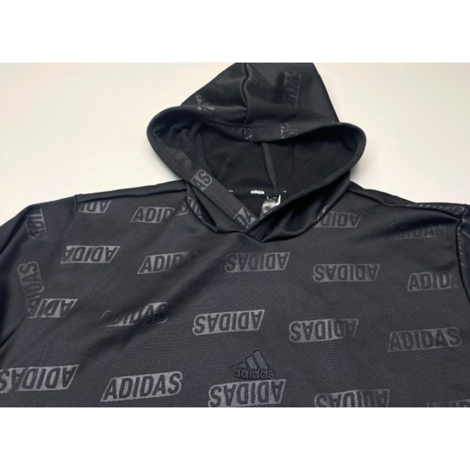Adidas VINTAGE Adidas Hoodie Pullover All Over Print Men’s XL Adidas Logo Black 8259 Size US XL / EU 56 / 4 - 5 Thumbnail