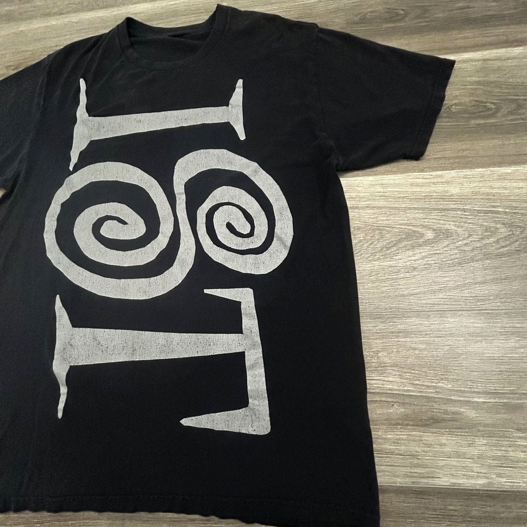 Vintage Stussy Studdy Shirt Mens L Black Graphic Print Tee Art Y2K Crew Neck Short Sleeve Lightweight Cotton Jersey 90s Abstract Front Logo Mens Size US L / EU 52-54 / 3 - 4 Thumbnail