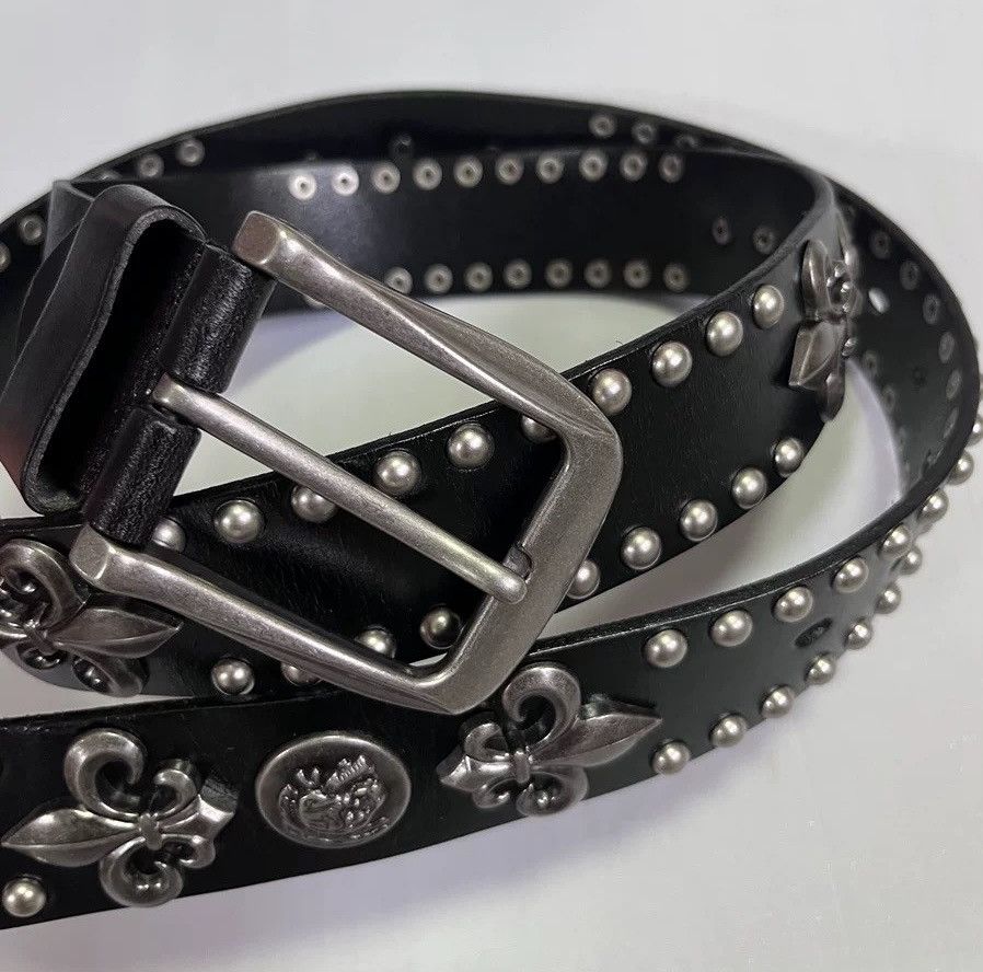 Japanese Brand × Vintage Retro punk rock skull studded genuine leather belt y2k Size ONE SIZE - 7 Thumbnail