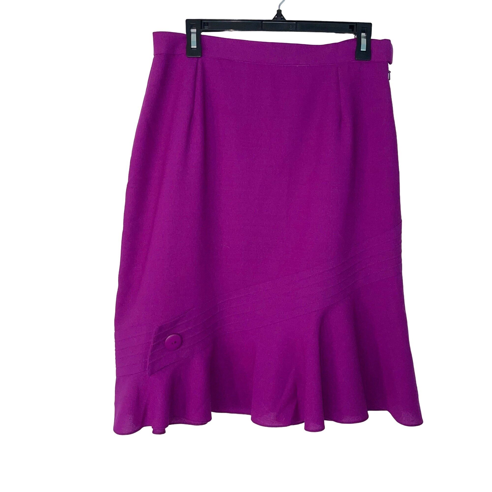 Vintage Jacques Vert Vintage Womens Skirt Size 14 Purple Crepe Size 36" / US 14 / IT 50 - 1 Thumbnail