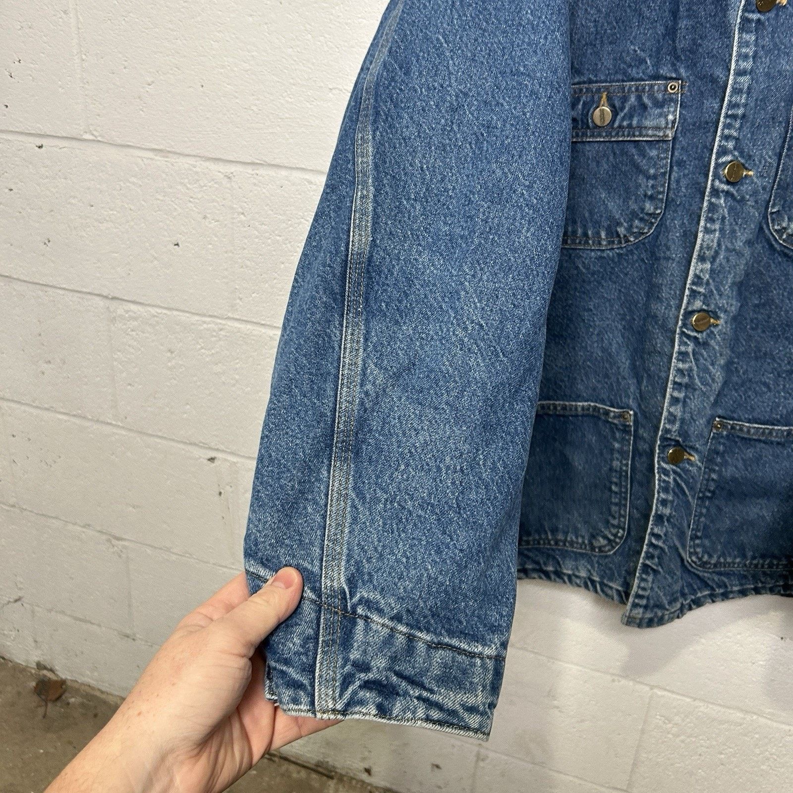 Carhartt Vintage Carhartt Blanket-Lined Denim Chore Coat “Darkstone” Size US XL / EU 56 / 4 - 7 Thumbnail