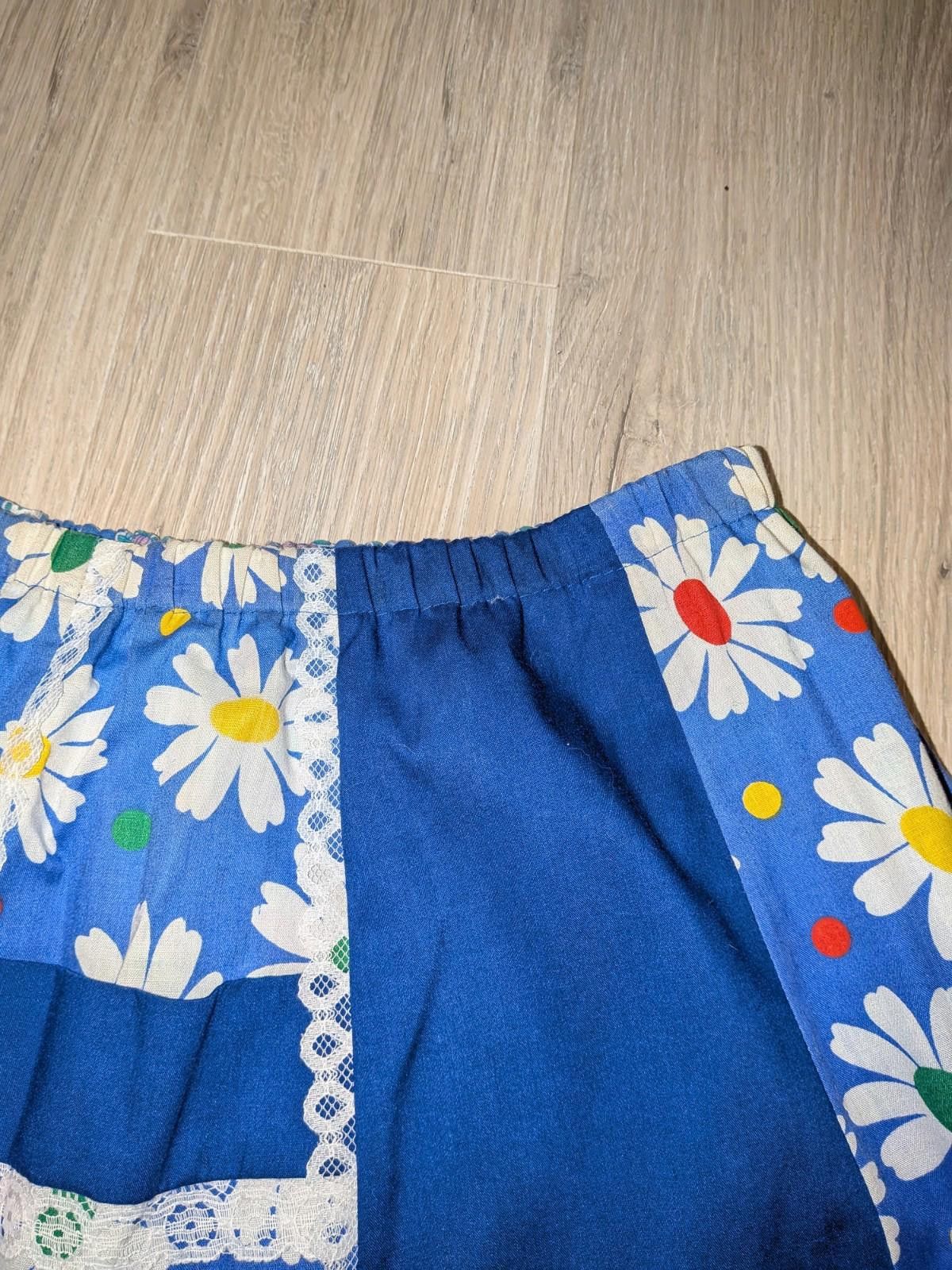 Handmade VTG 70s Handmade Reversible Peasant Cottage Prairie Skirt 18 Size 40" / US 18 - 8 Thumbnail