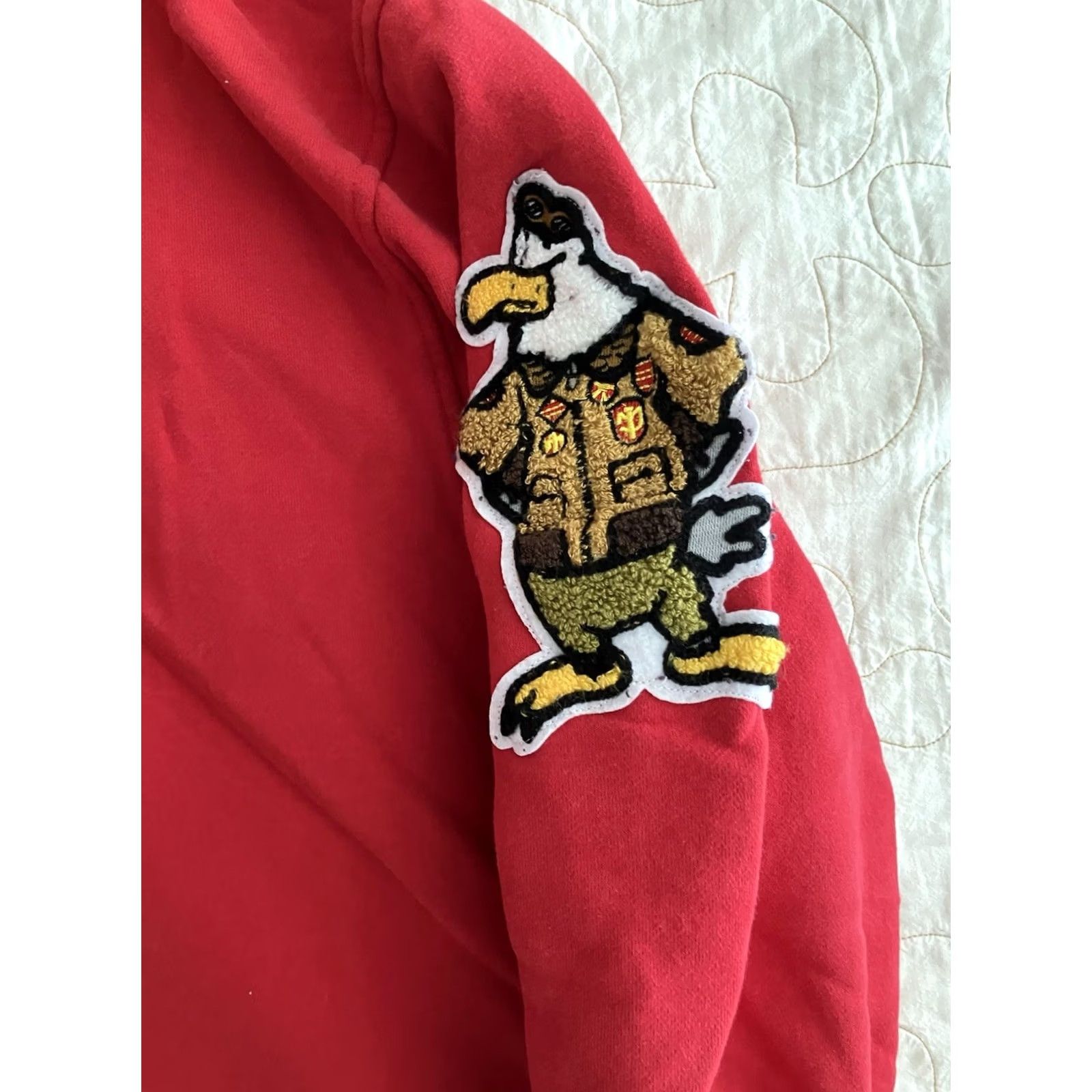 Vintage Top Gun Tomcat Patch Pullover Hoodie Red 3XL Men Hoodie Mens Regular Fit Hooded Patch Maverick F14 Cat Side Patches Movie Theme Vintage: No Size US XXL / EU 58 / 5 - 3 Thumbnail