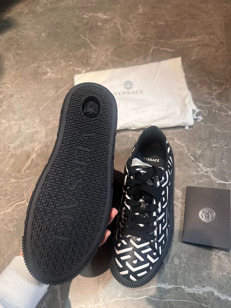 Versace Versace Men's polished calfskin athleisure board shoes Size US 7 / EU 40 - 2 Thumbnail