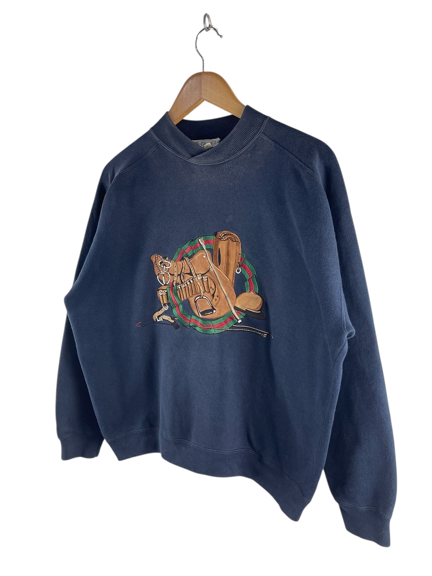 Gucci Vintage 80s Gucci Golf Embroidered Crewneck Sweatshirt Size US M / EU 48-50 / 2 - 4 Thumbnail