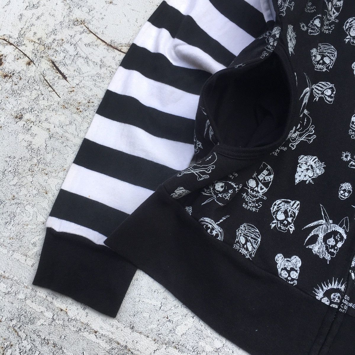 14th Addiction × Affliction × If Six Was Nine Algonquins Full Zip Skull Grunge Punk LGB Jacket Size M / US 6-8 / IT 42-44 - 6 Thumbnail