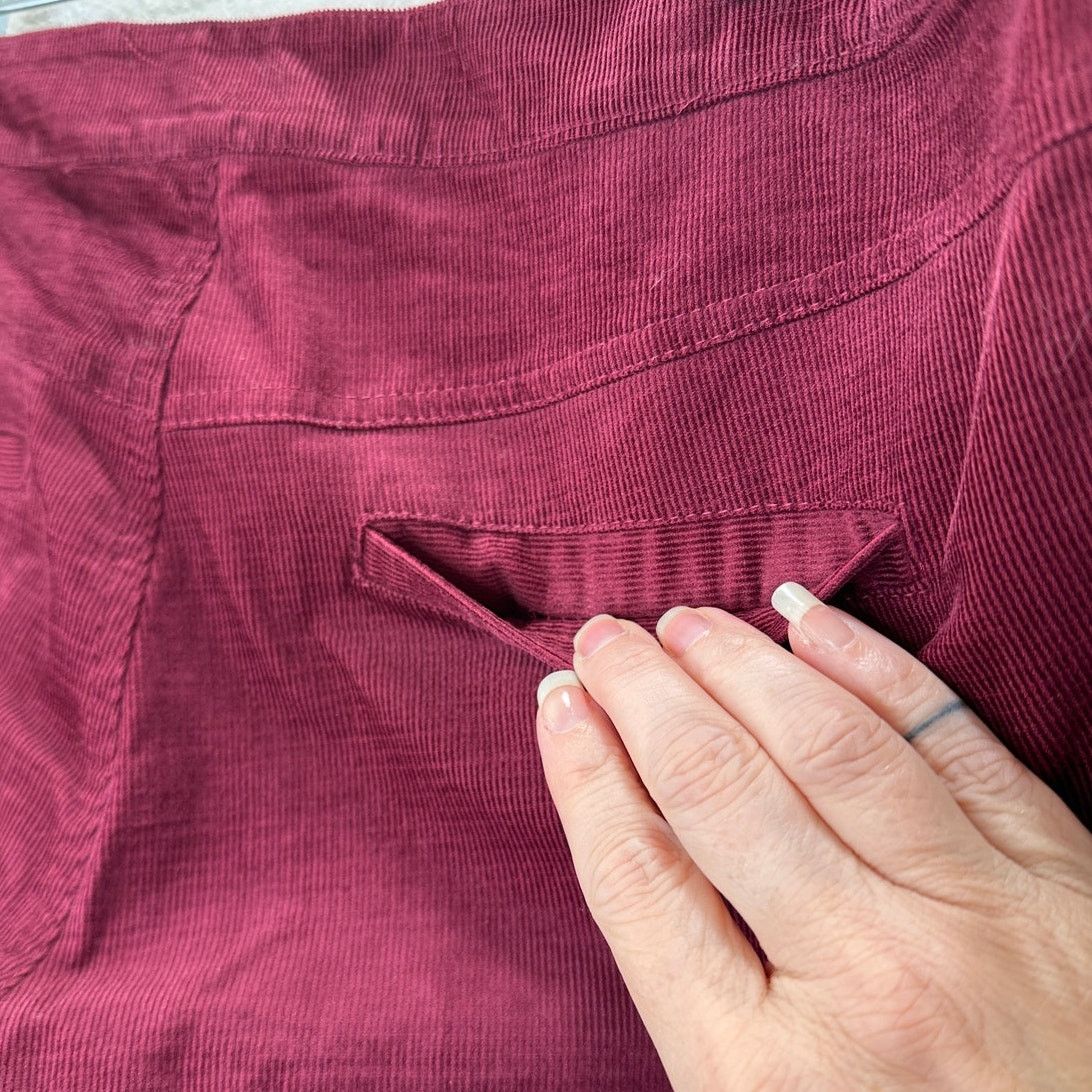 Other Jack Burgundy Red Corduroy Flare Low Rise Pants S Size 27" / US 4 / IT 40 - 8 Thumbnail