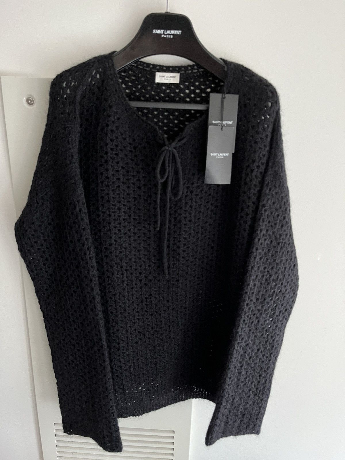 Saint Laurent Paris Rare Super Runway Saint Laurent Trashed Celebrity Sweater Size US XL / EU 56 / 4 - 3 Thumbnail