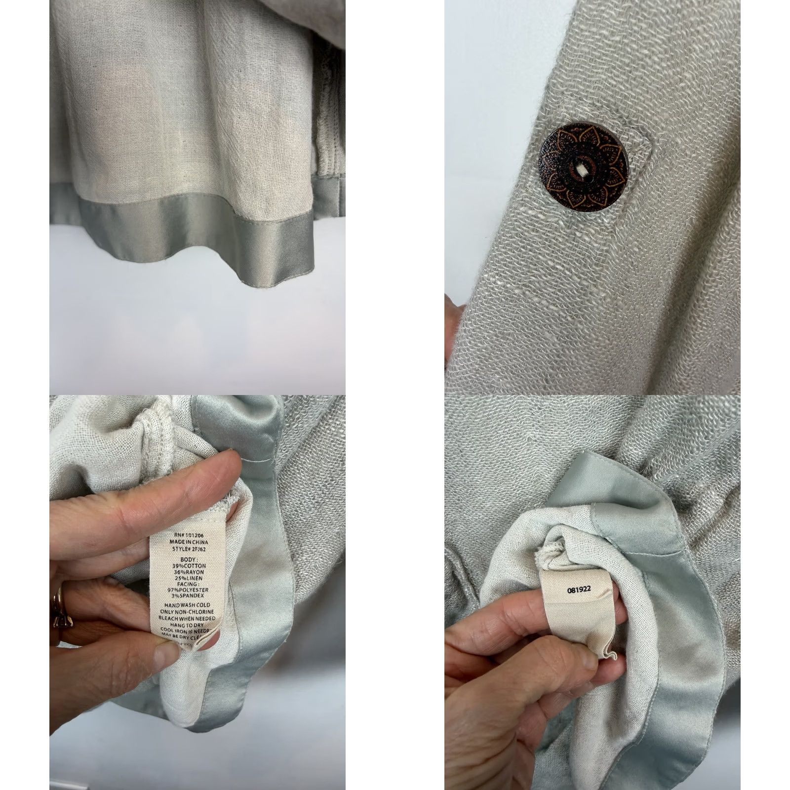 Soft Surroundings Soft Surroundings Top Womens M Beige Cowl Neck Tunic Cozy Cottage Coastal Size M / US 6-8 / IT 42-44 - 8 Thumbnail